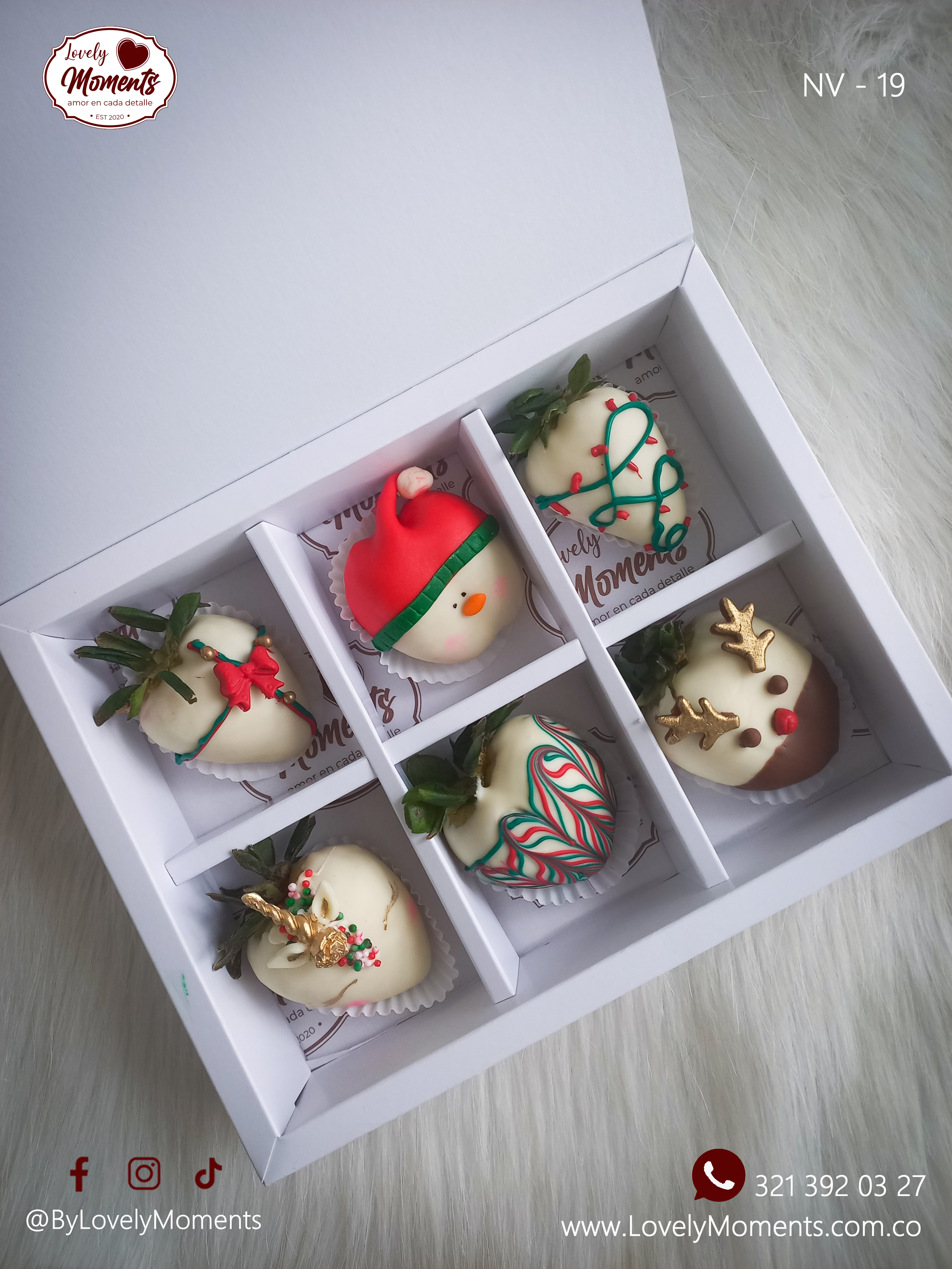 Caja Magia con 6 fresas recubiertas con  chocolate
