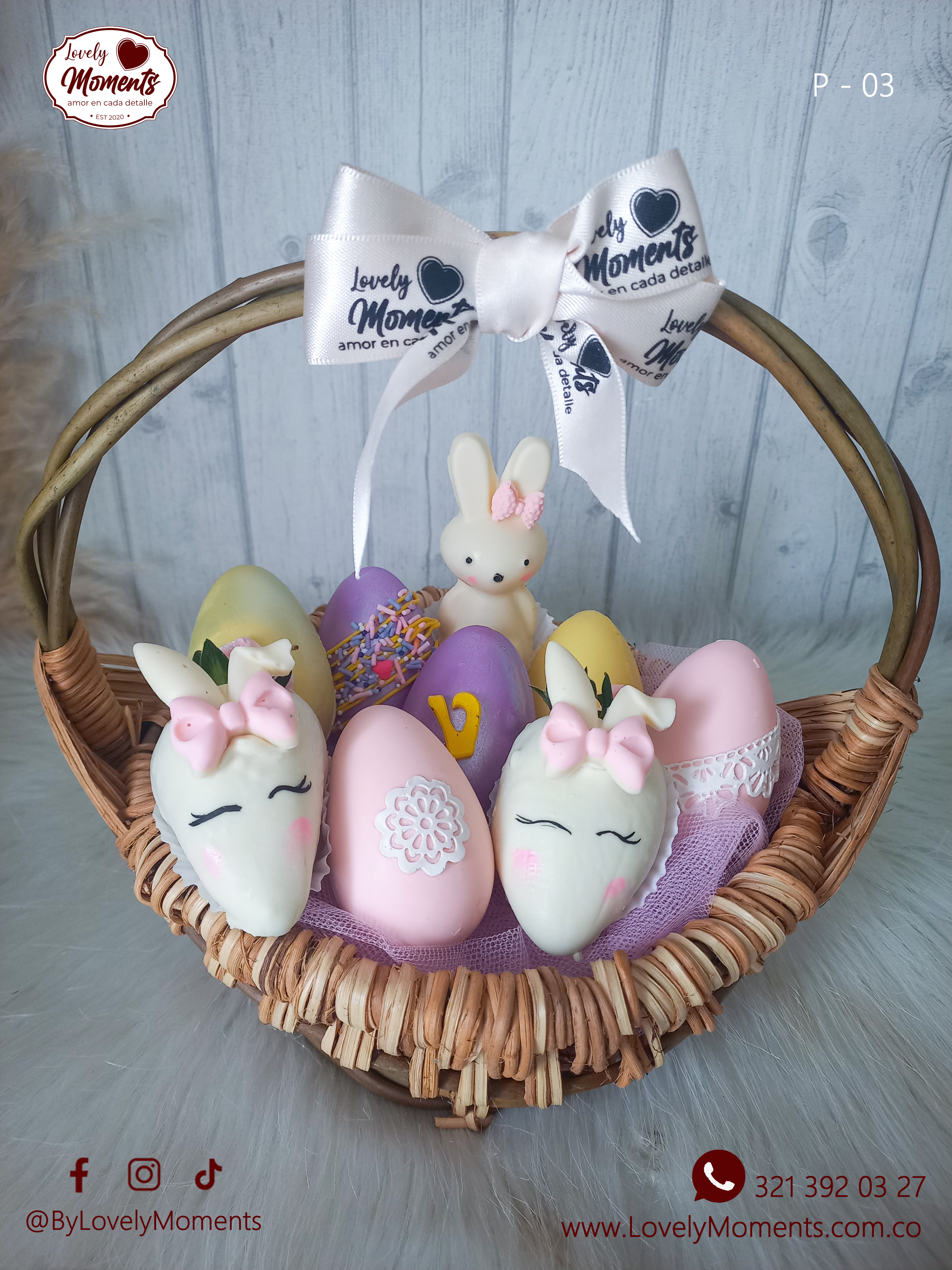 Canasta Huevos de Pascua Rabbit