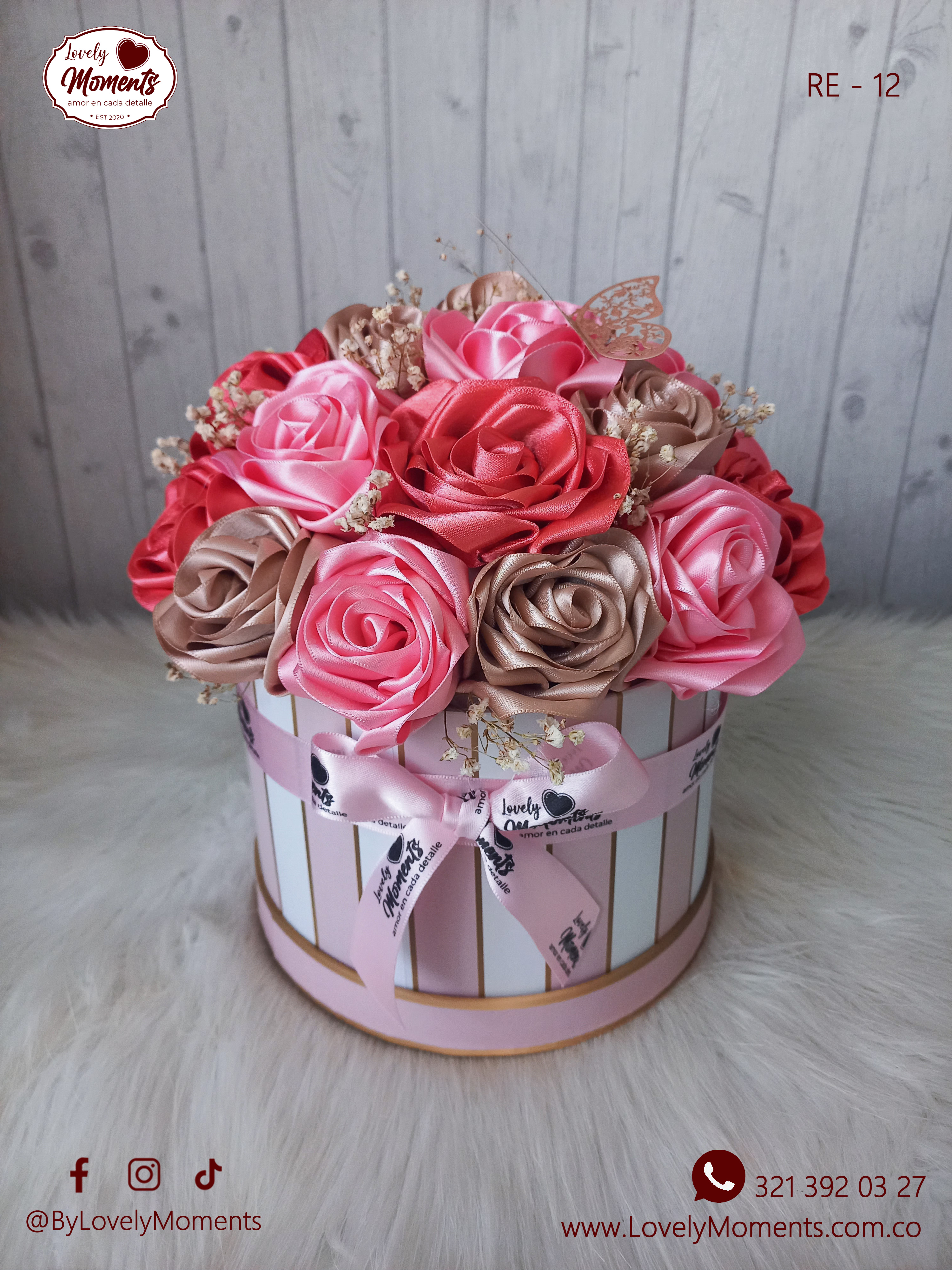 Arreglo Armonía de Rosas Eternas - Rosas Pereira
