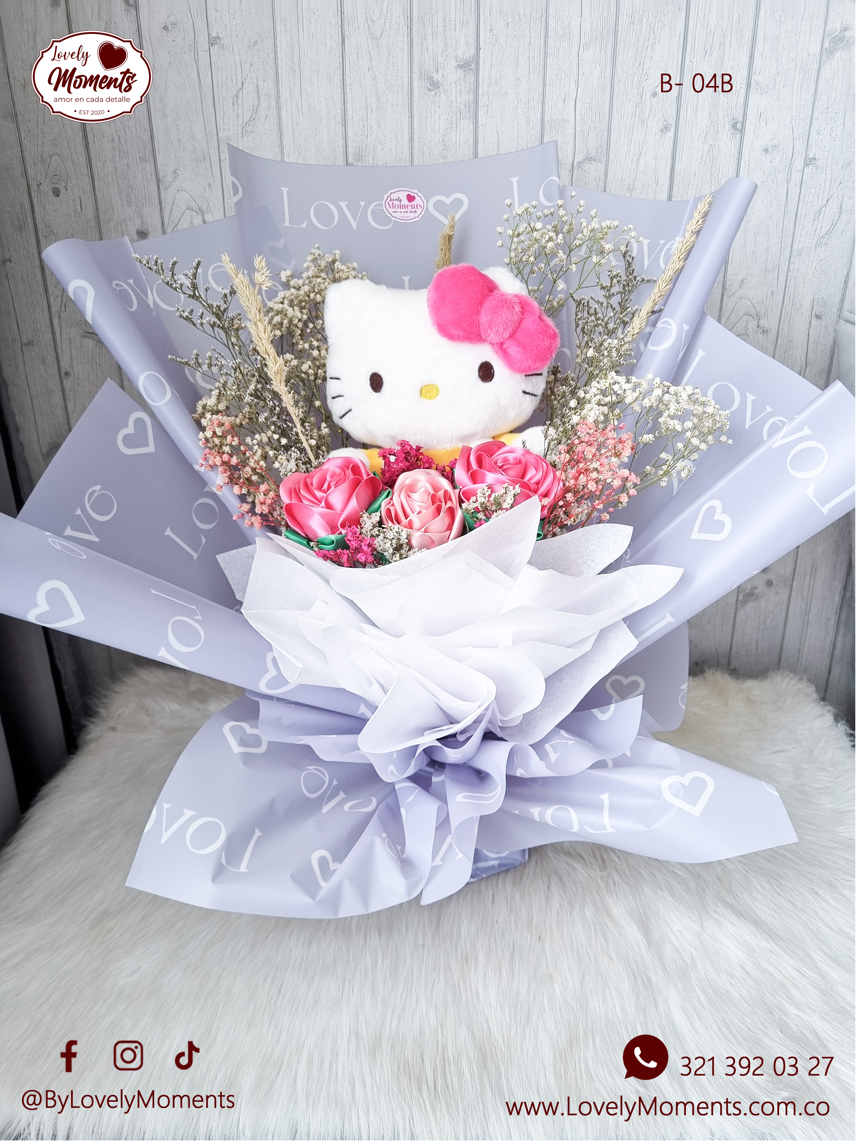 Bouquet con flores y Peluches Pereira y Dosquebradas