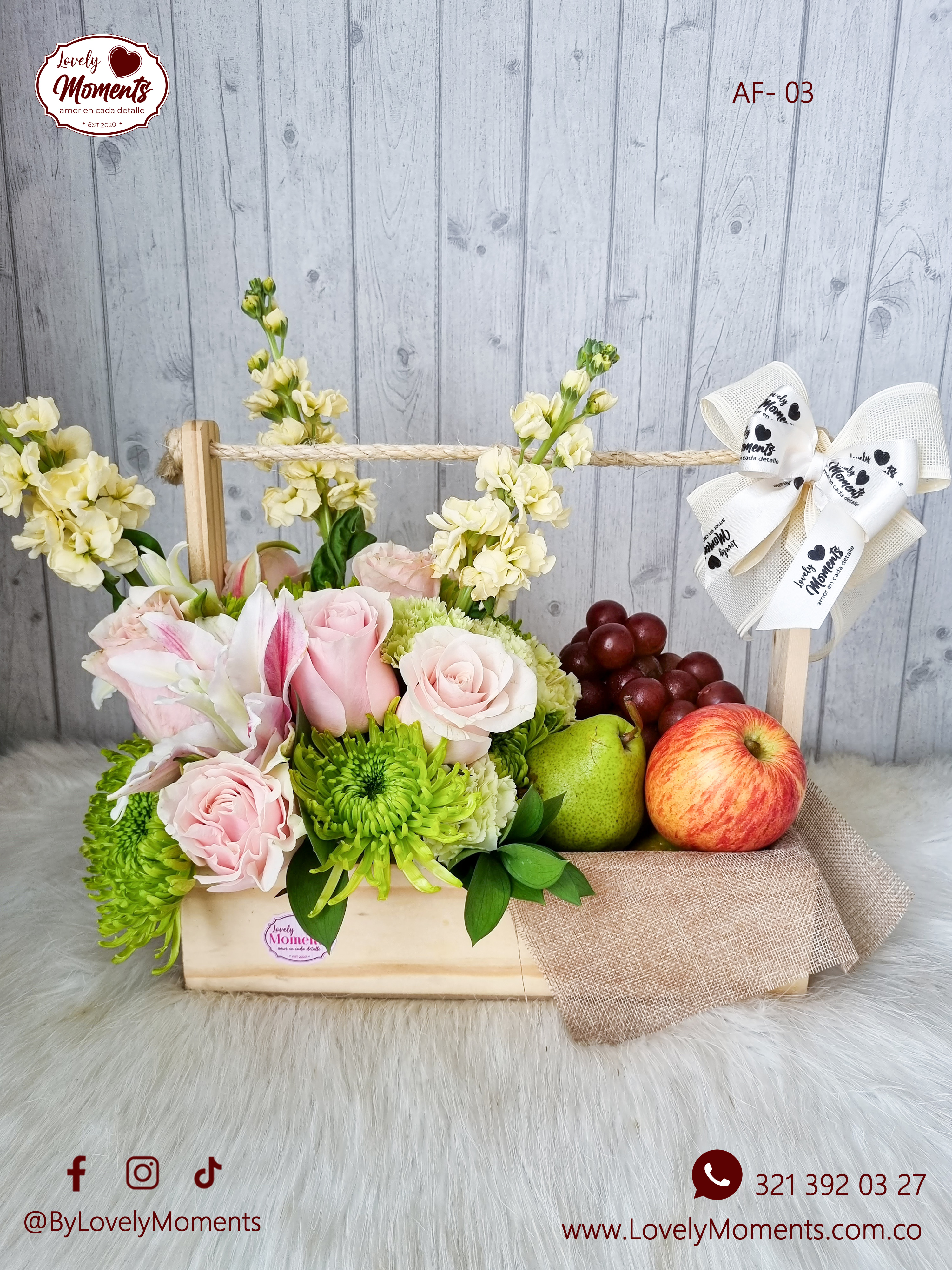 Arreglo Floral con frutas en Pereira