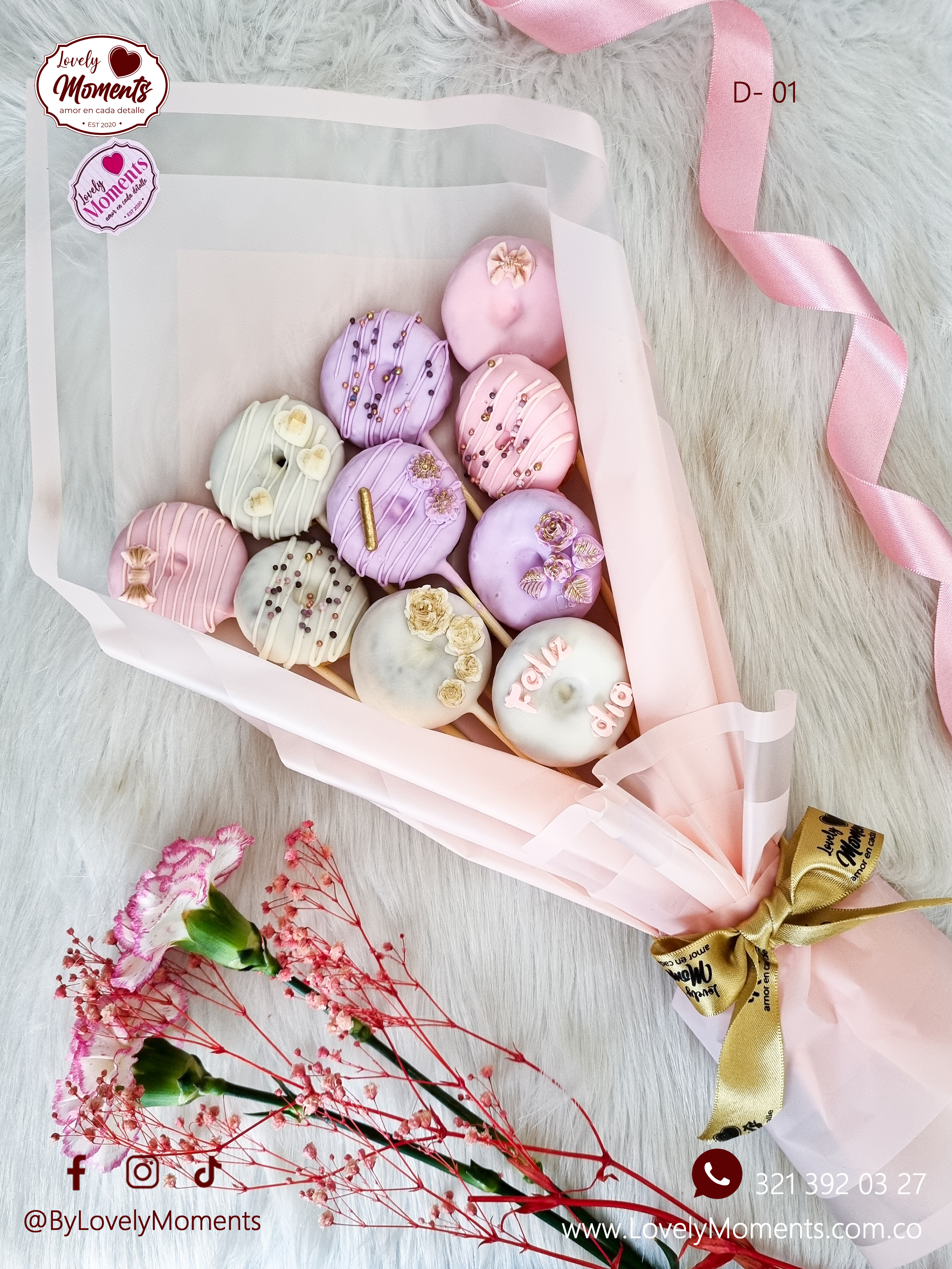 Bouquet de mini donuts en Pereira - Ramo de donuts
