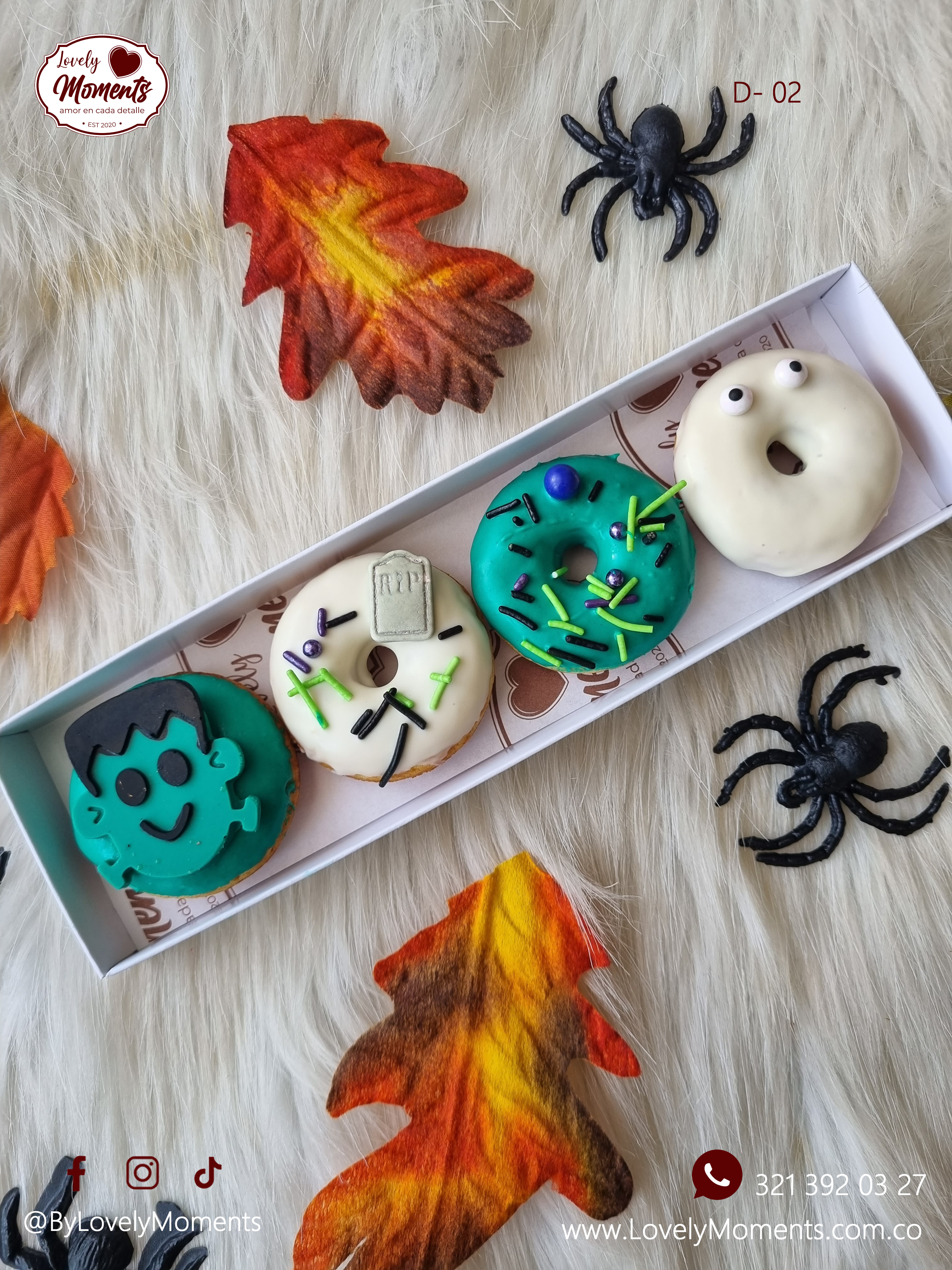 Caja de mini donuts x 4 - Donuts personalizadas Pereira