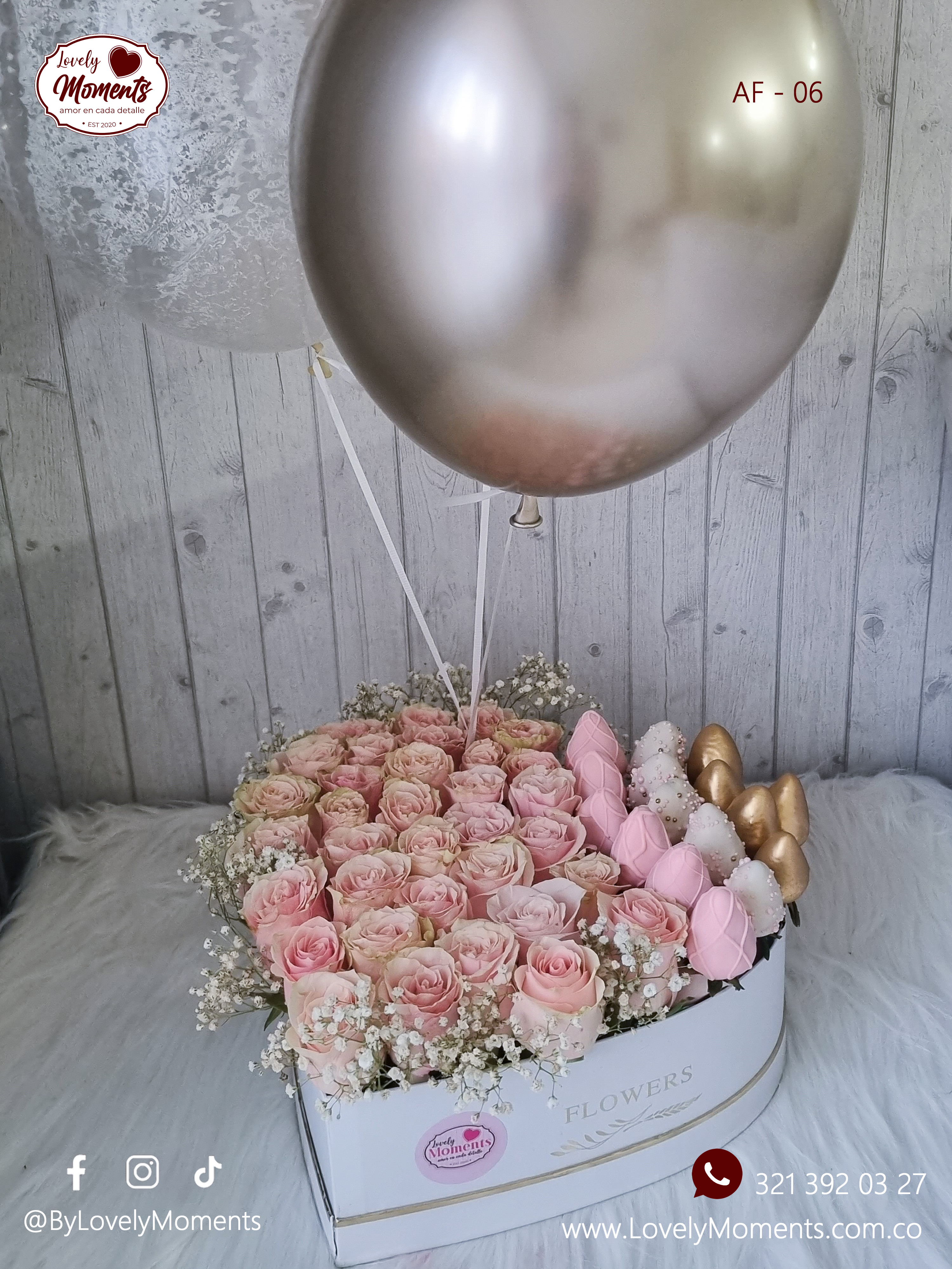 Caja de Flores San Valentín | Flores en Pereira