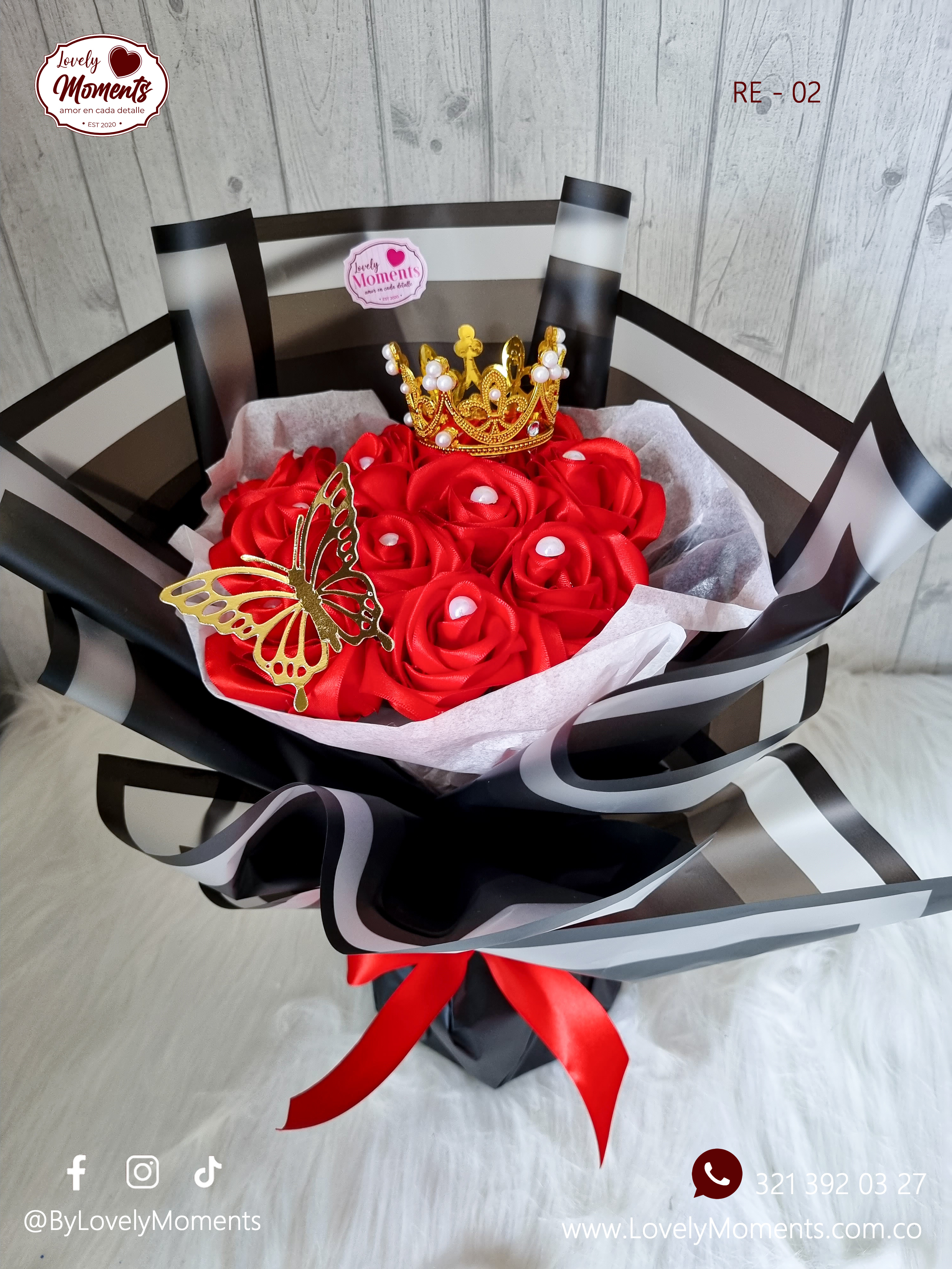 Bouquet Queen de Rosas Eternas | Flores en Pereira Online