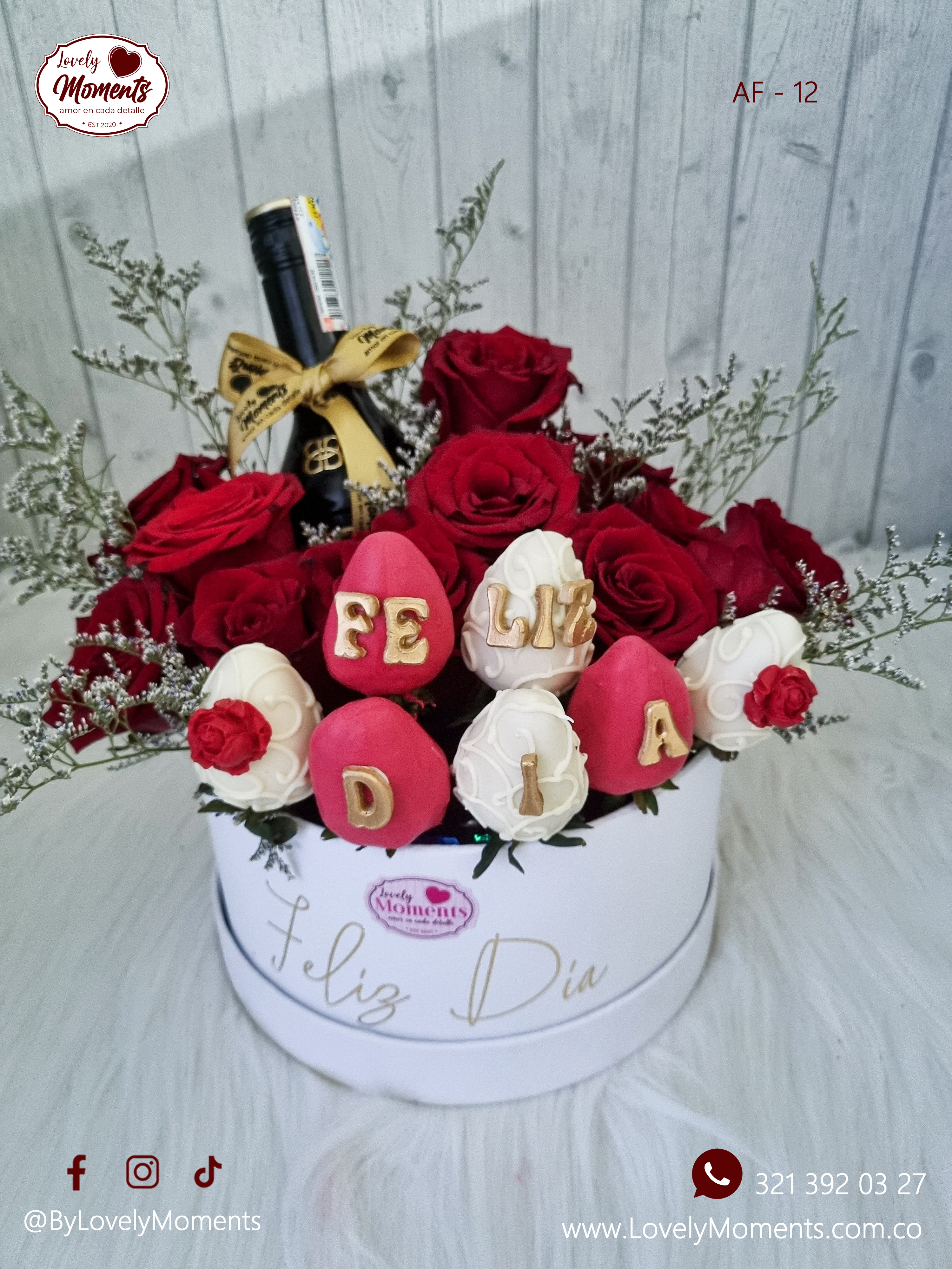 Arreglo de Flores - Fantasía Floral con Fresas
