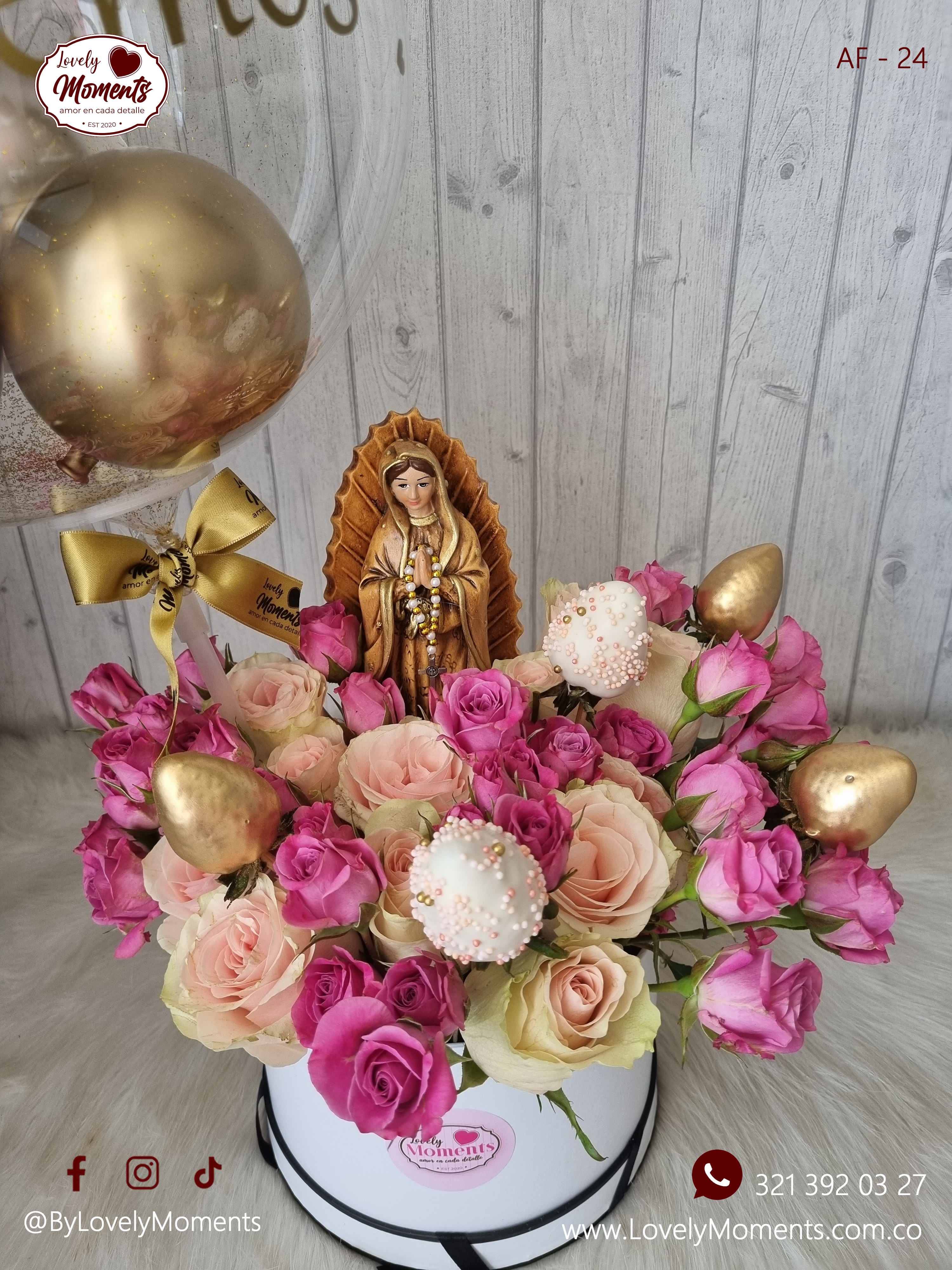 Arreglo Floral Aleluya | Arreglo con Vírgen en Pereira