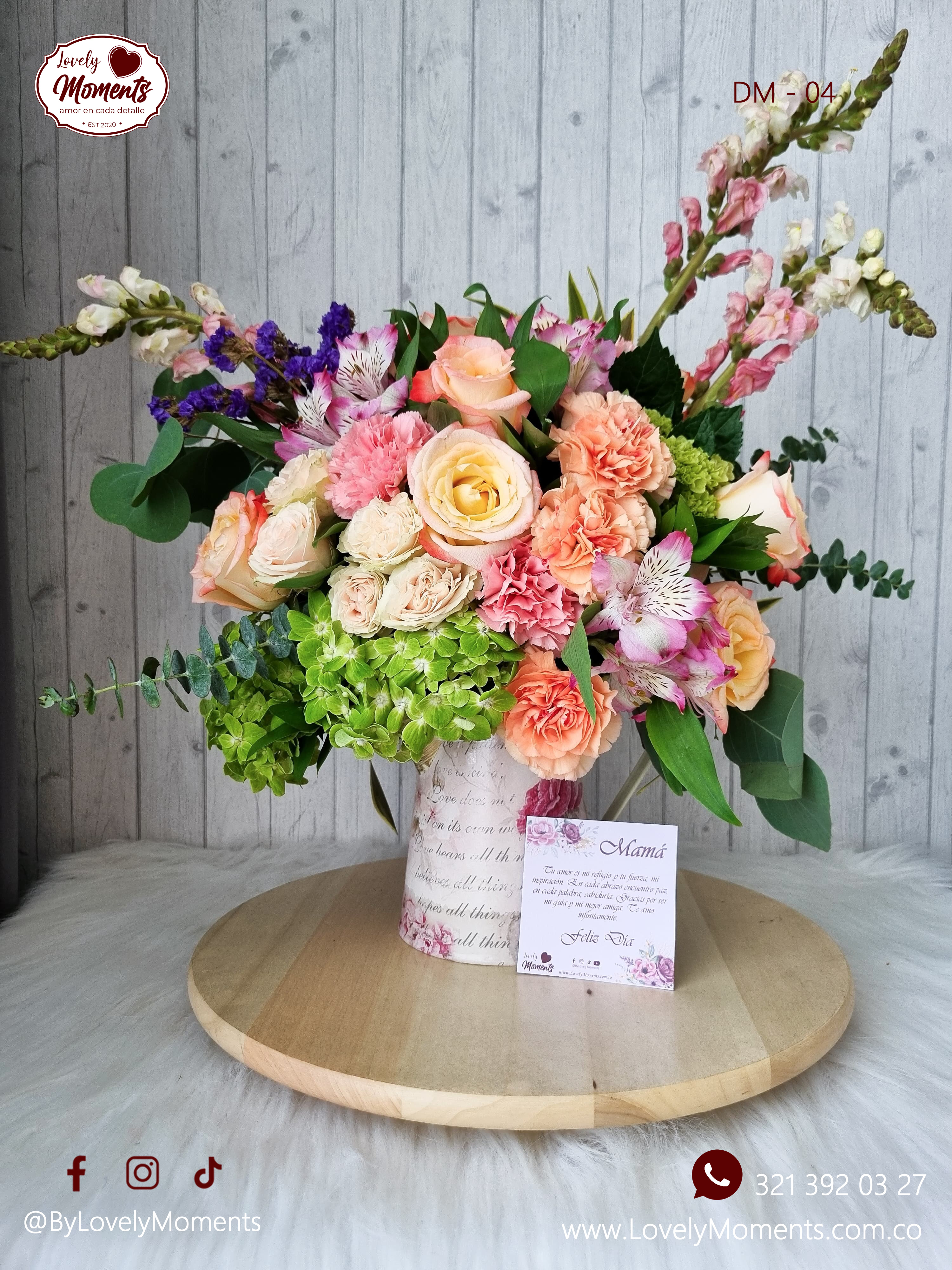 Arreglo Floral Jardín de Amor Rose - Arreglos Florales en Pereira día de las madres