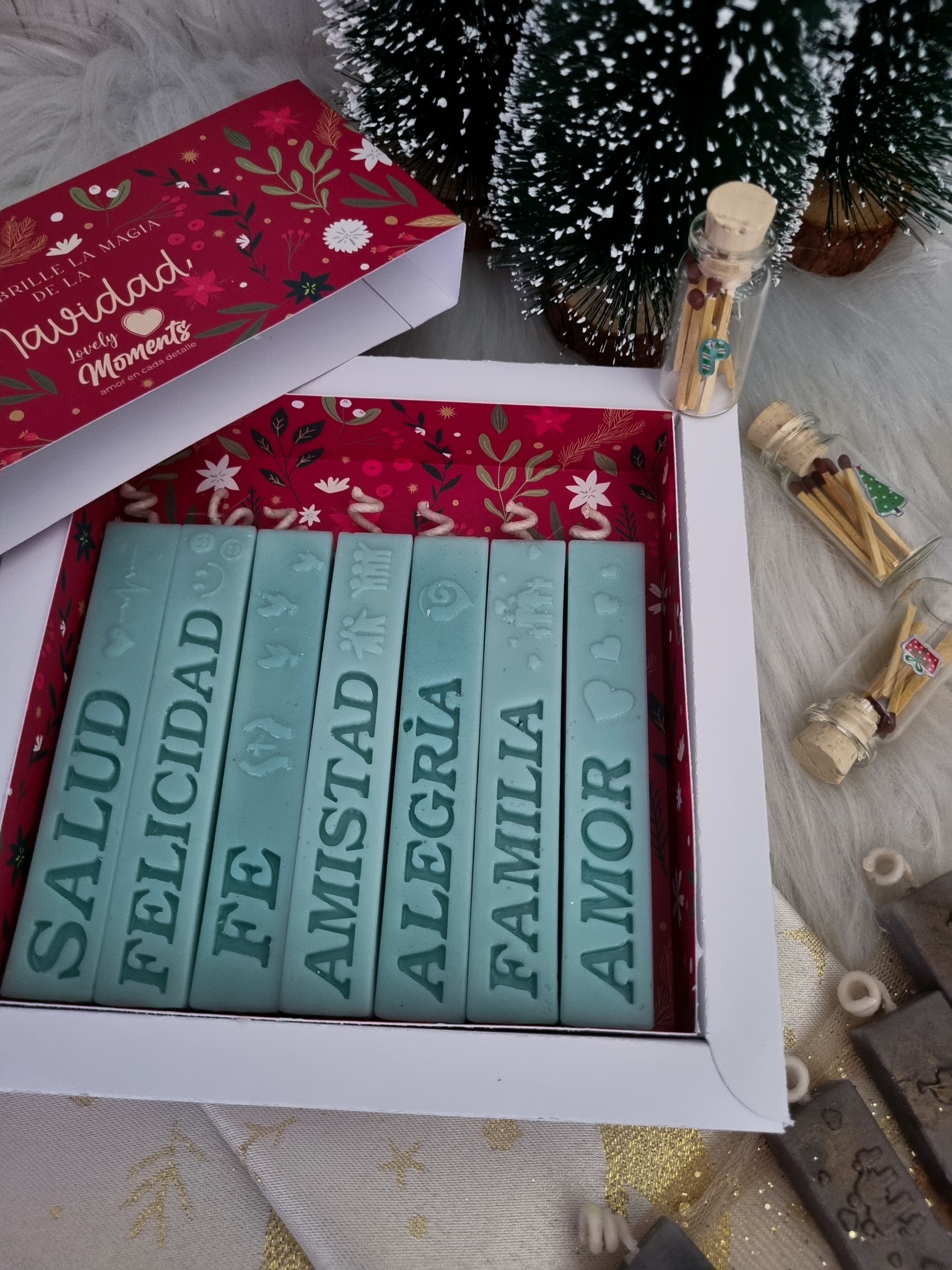Caja de velas navideñas | Velas personalizadas Pereira