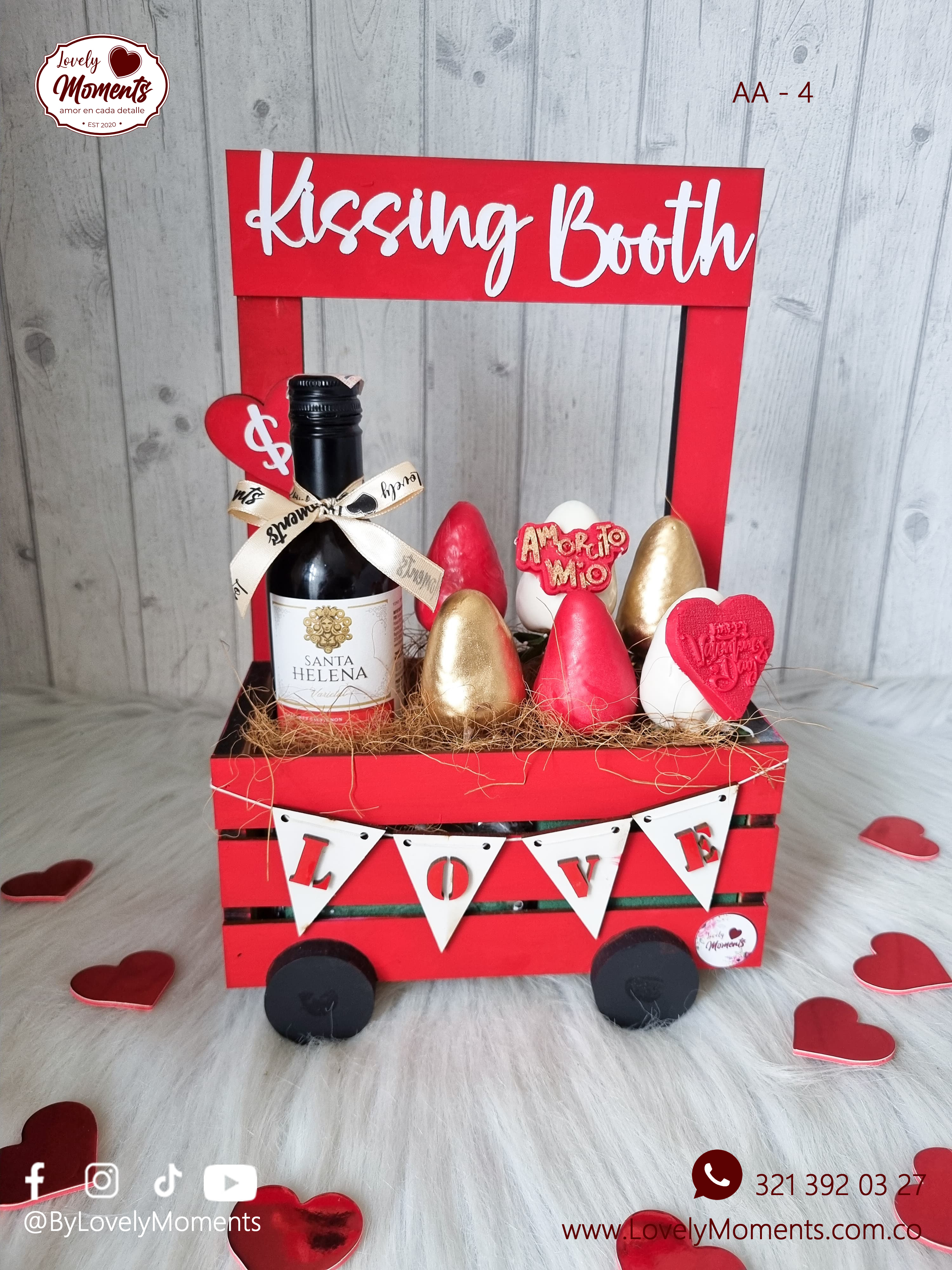 Ancheta San Valentín con fresas recubiertas con chocolate | Anchetas y Detalles Pereira Dosquebradas
