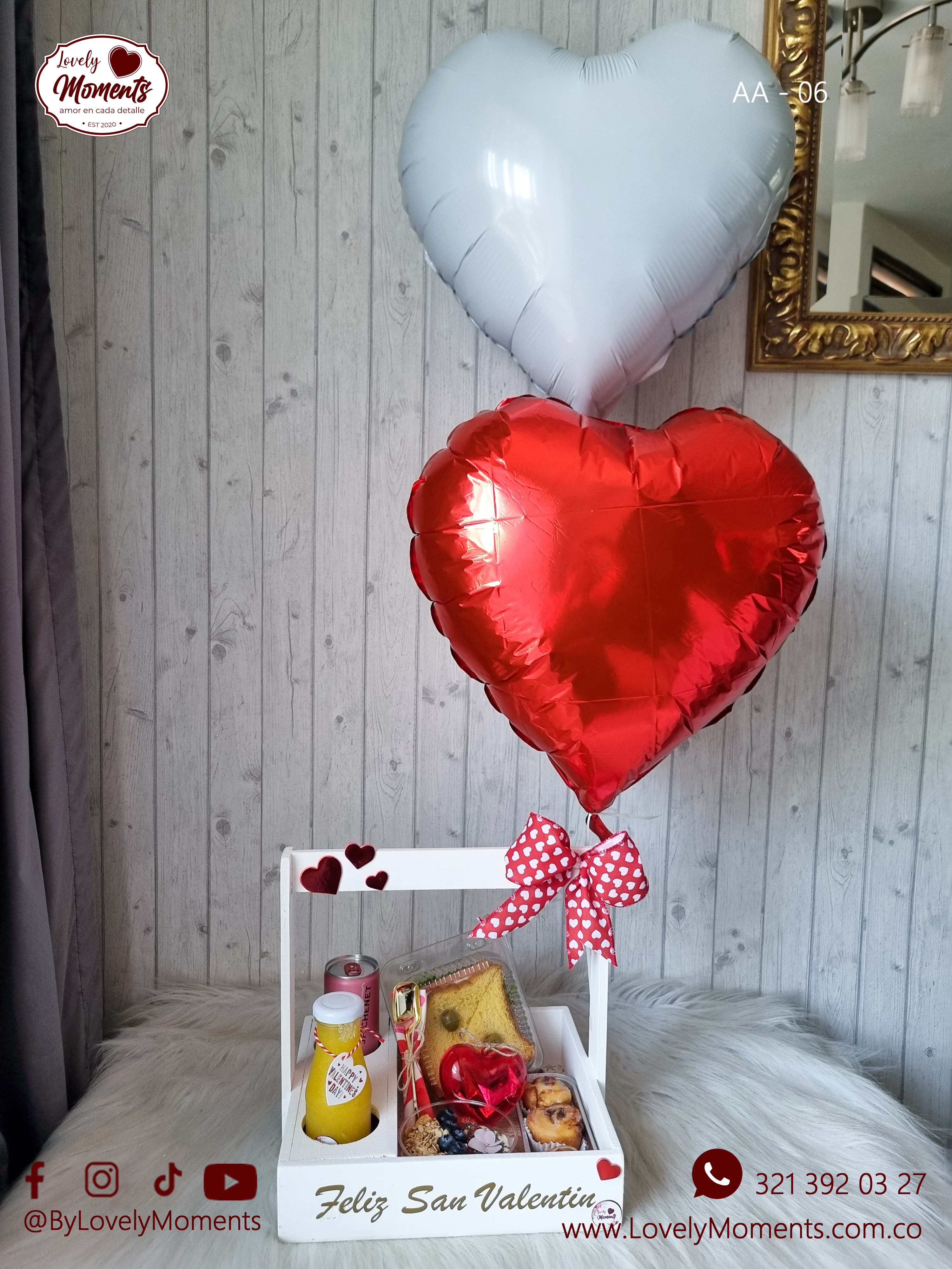 Desayuno Sorpresa San Valentín | Desayunos Lovely Moments Pereira Dosquebradas