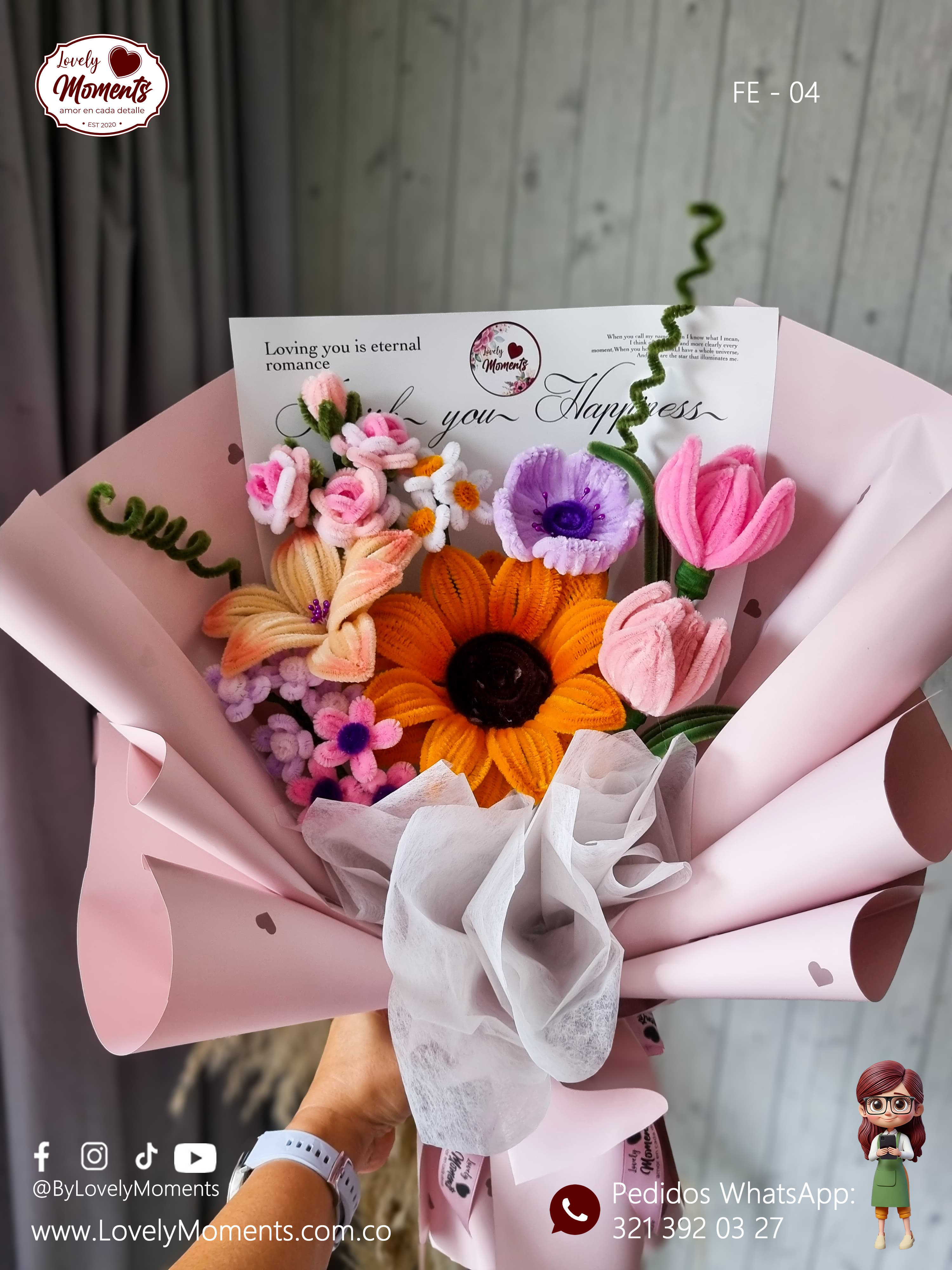 Bouquet Yolanda | Ramo de Flores Eternas Colombia