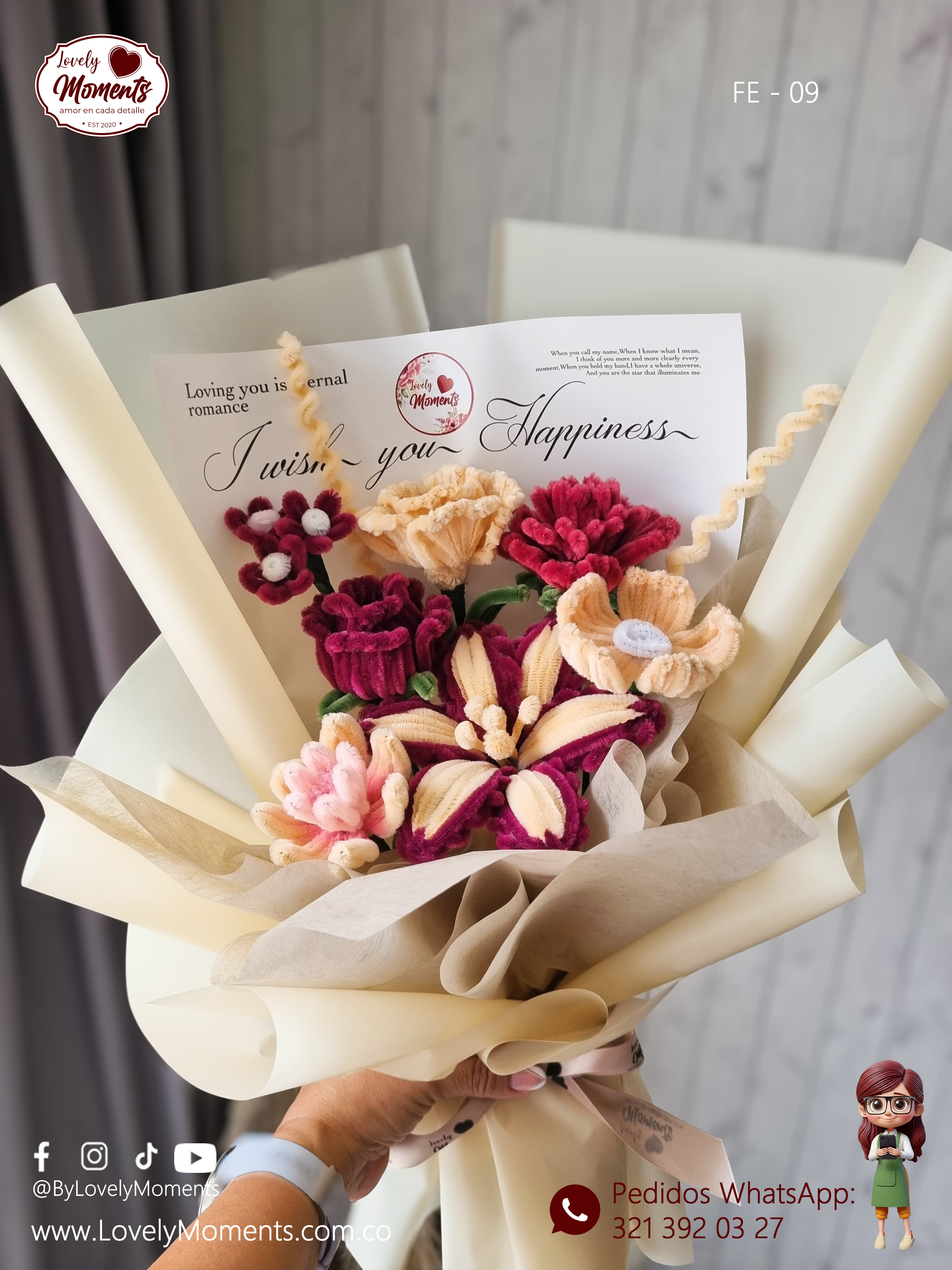 Bouquet Aída | Floristería de lujo en Pereira | Flores Eternas