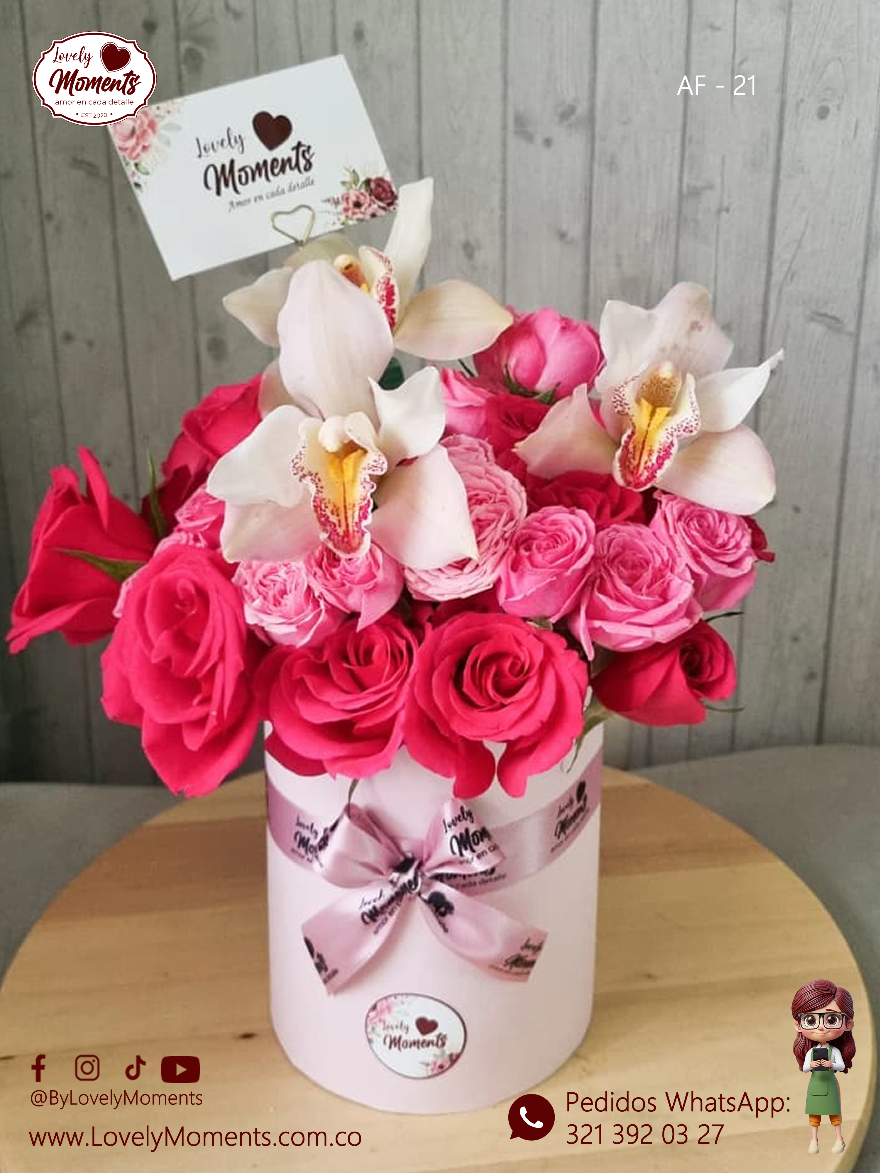 Arreglo Floral Romance - Arreglos con Orquídeas en Pereira