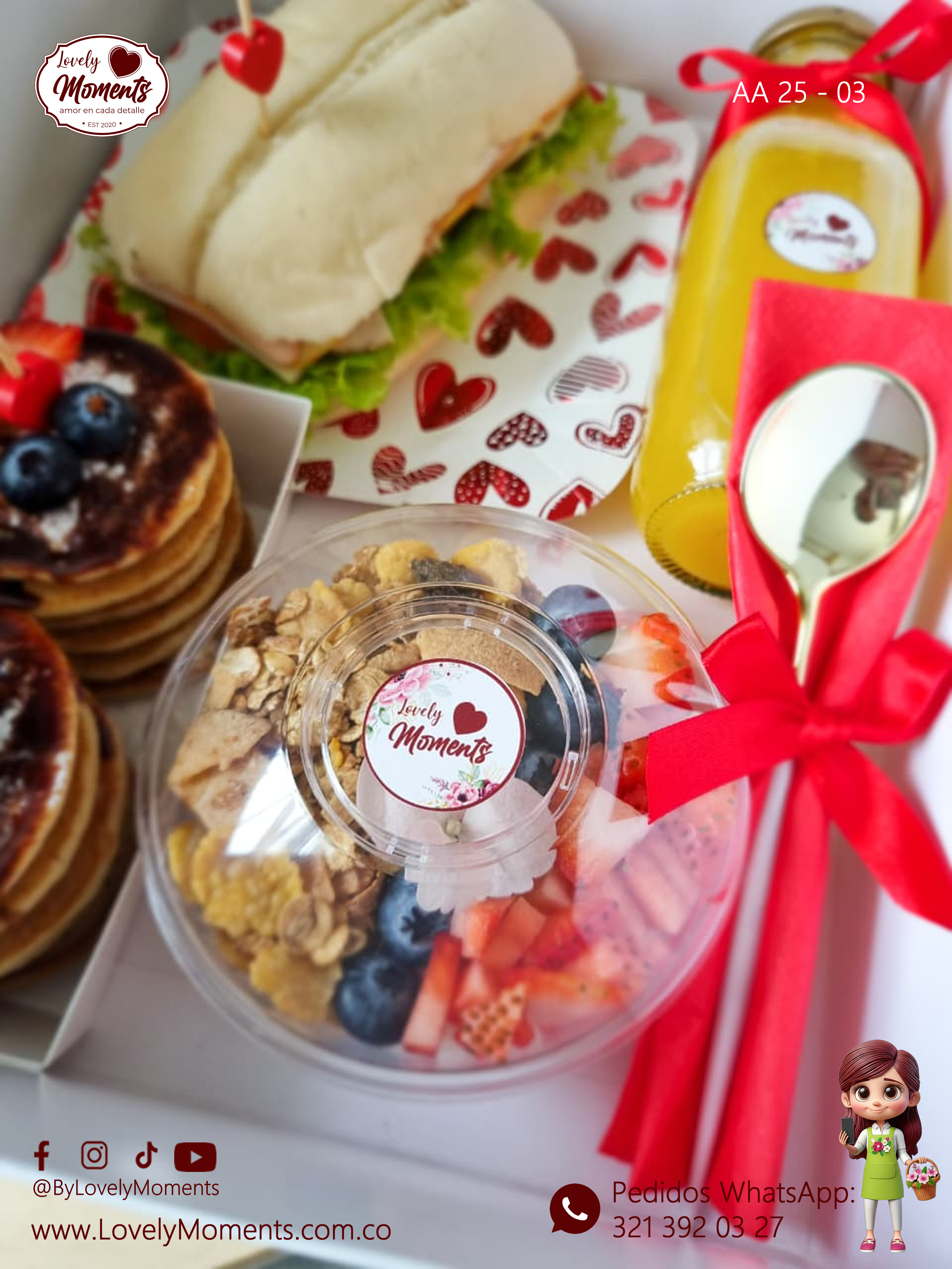 Desayuno Sorpresa Amor y Amistad "con amor siempre" - Floristería Lovely Moments Pereira
