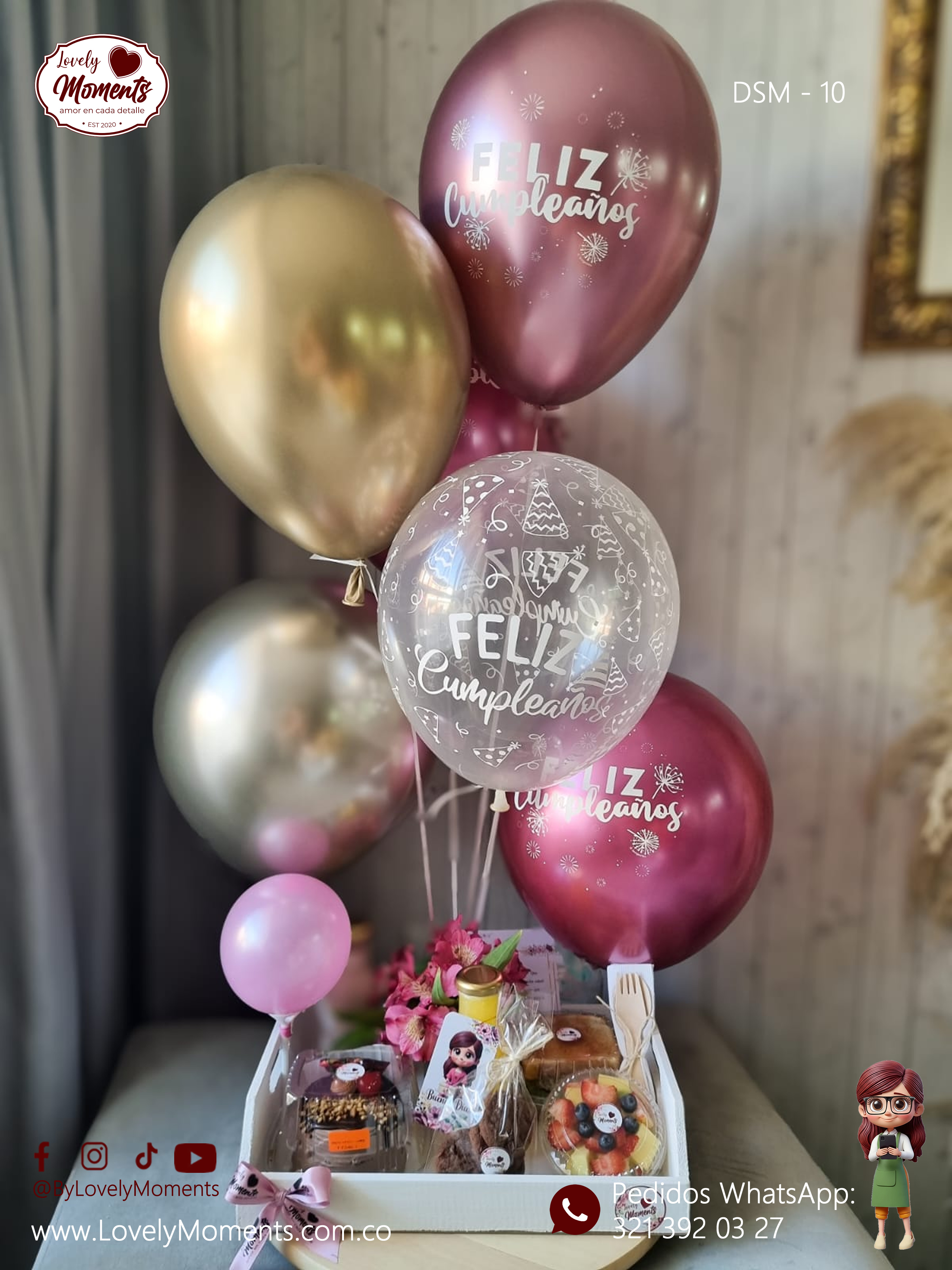 Desayuno Deluxe para Ella a Domicilio | Desayuno sorpresa para Mujer