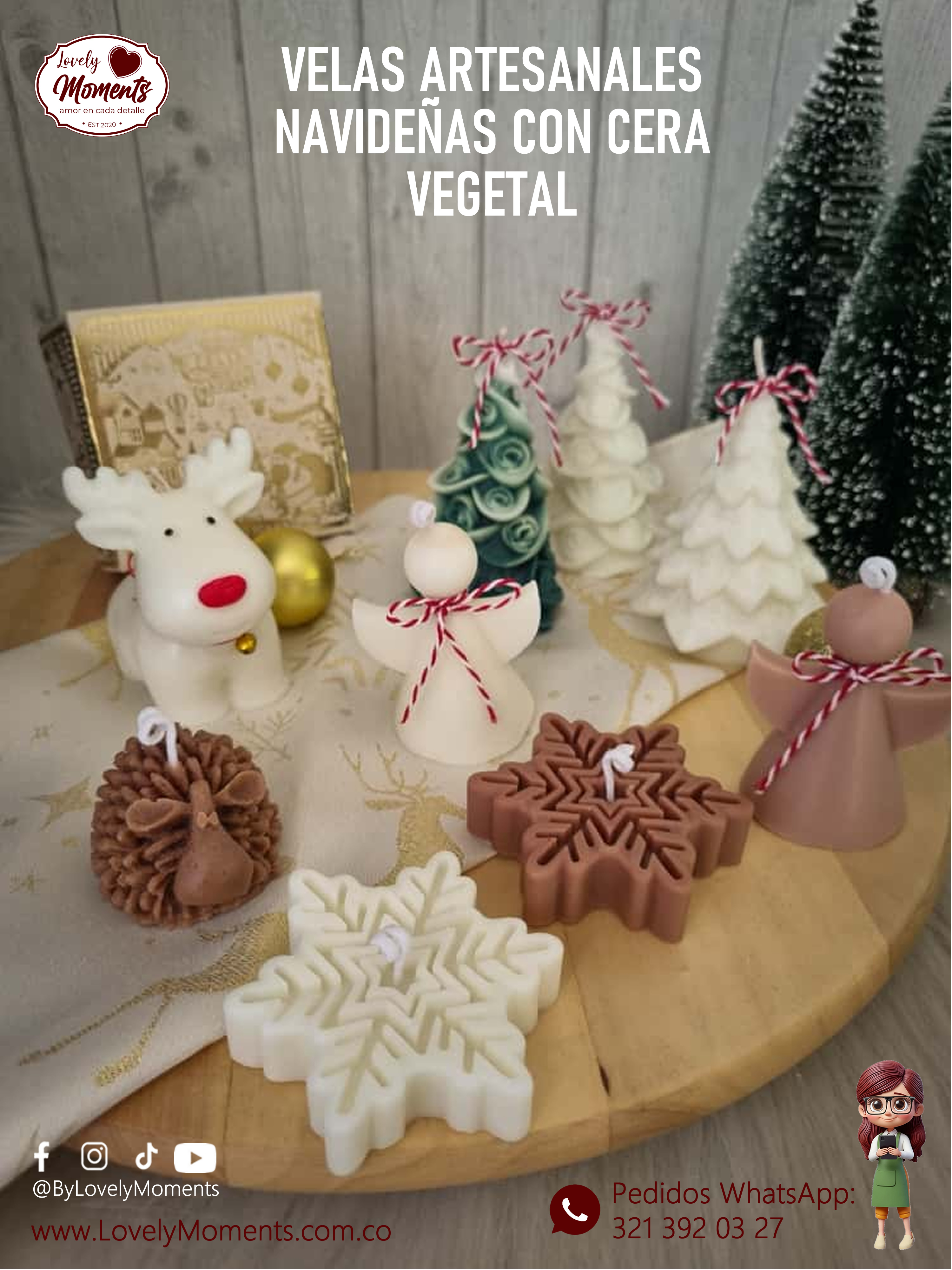 Velas Artesanales | Combo 3 | Pereira | Dosquebradas | Velas Navideñas 