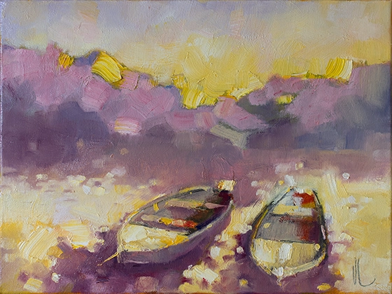 Boats I, 12x16 in