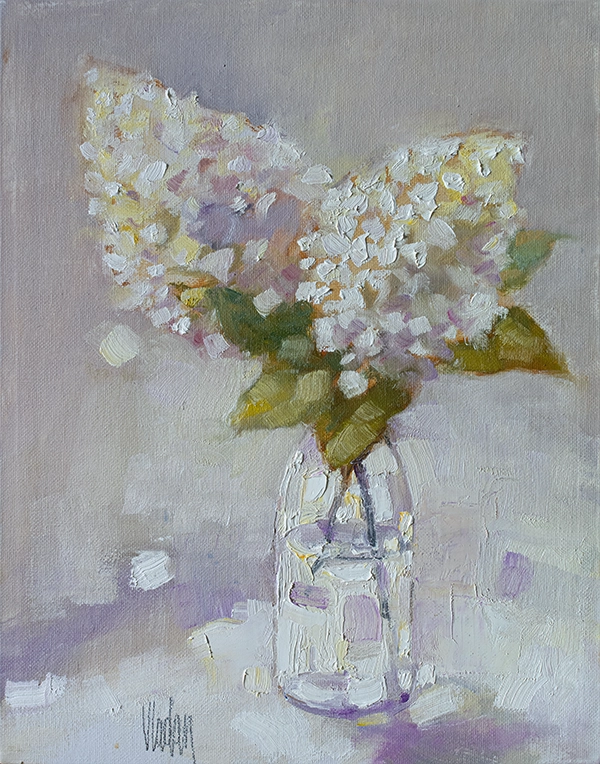 White Flowers, 14x11 in