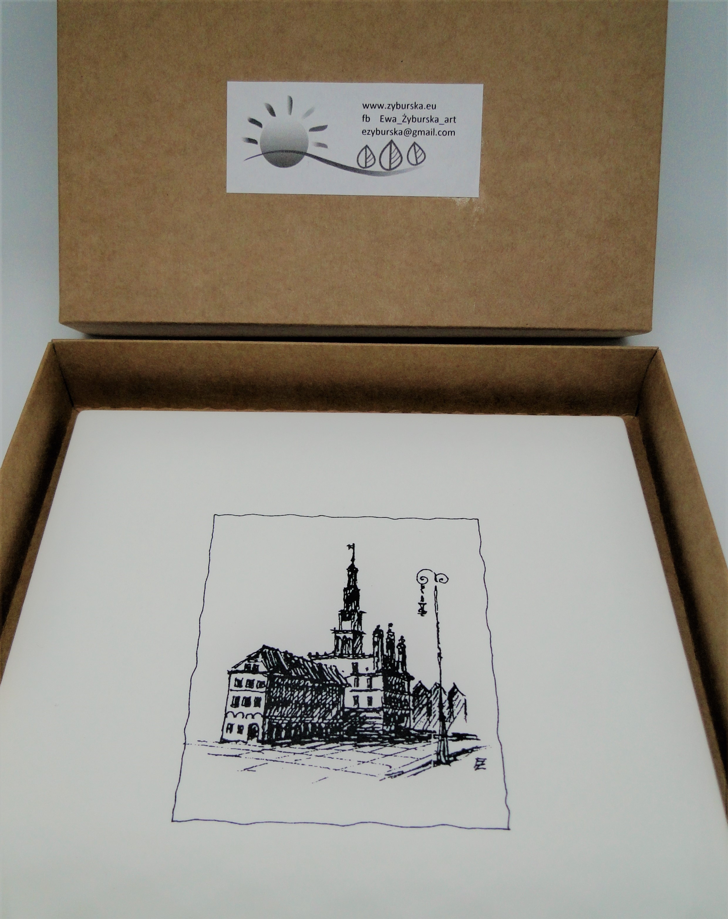 Obrazek - ozdobna płytka ceramiczna z nadrukiem - Ratusz w Poznaniu