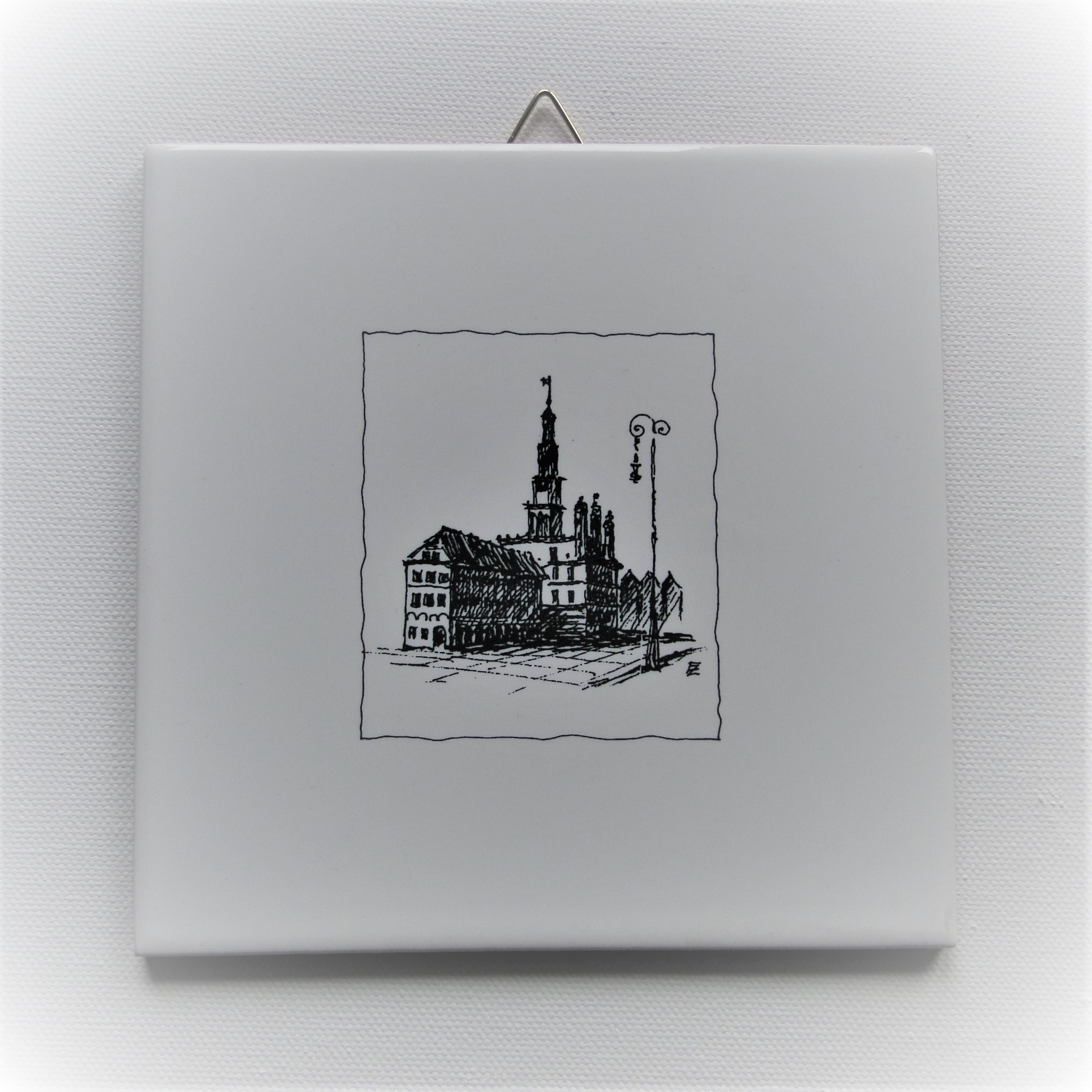 Obrazek - ozdobna płytka ceramiczna z nadrukiem - Ratusz w Poznaniu