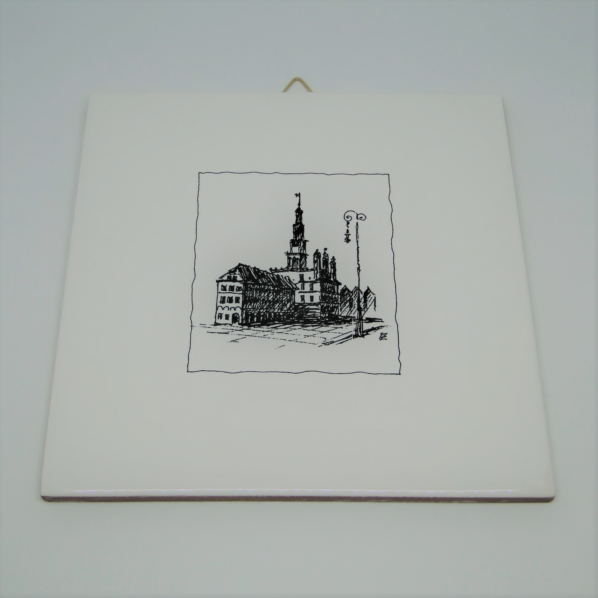 Obrazek - ozdobna płytka ceramiczna z nadrukiem - Ratusz w Poznaniu