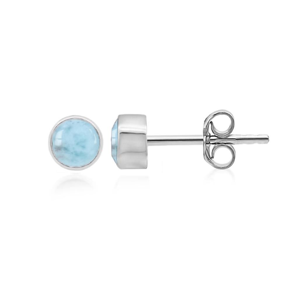 Larimar auskarai, 925 sidabras