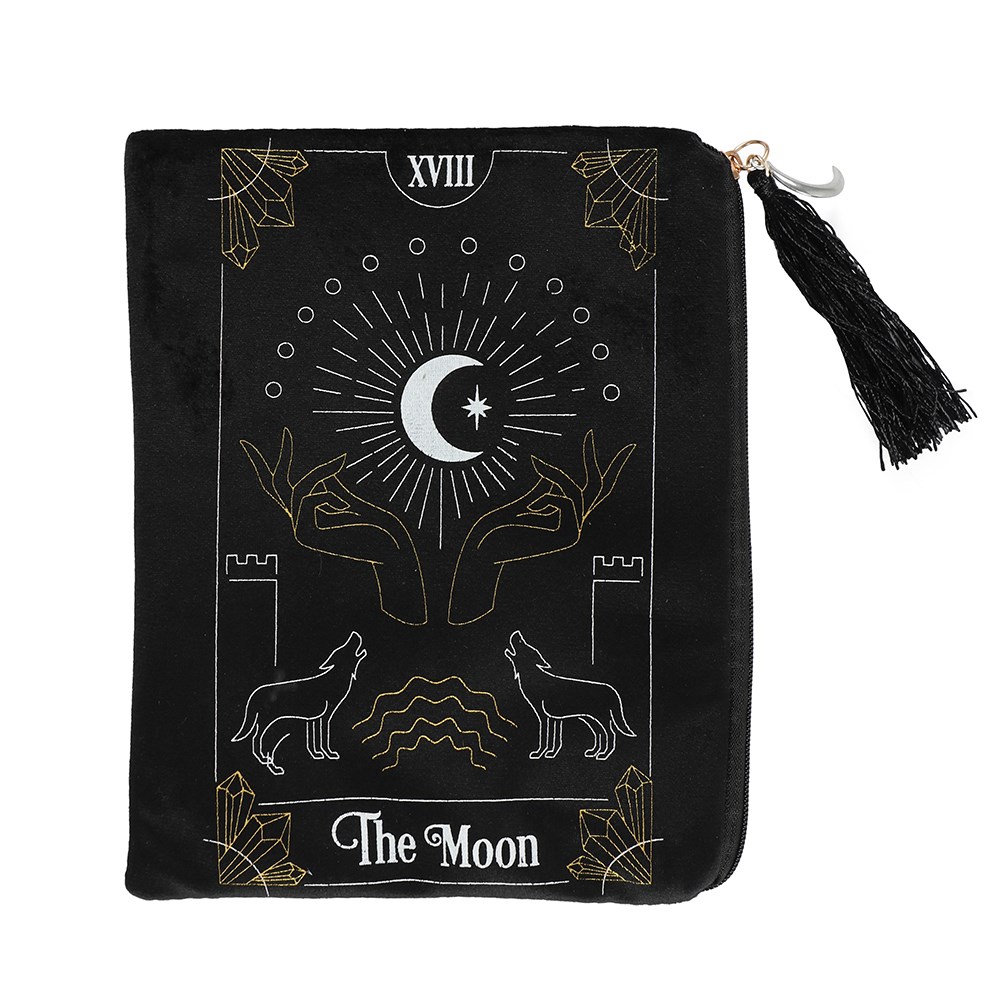 Užtraukiamas taro kortų maišelis "The Moon"