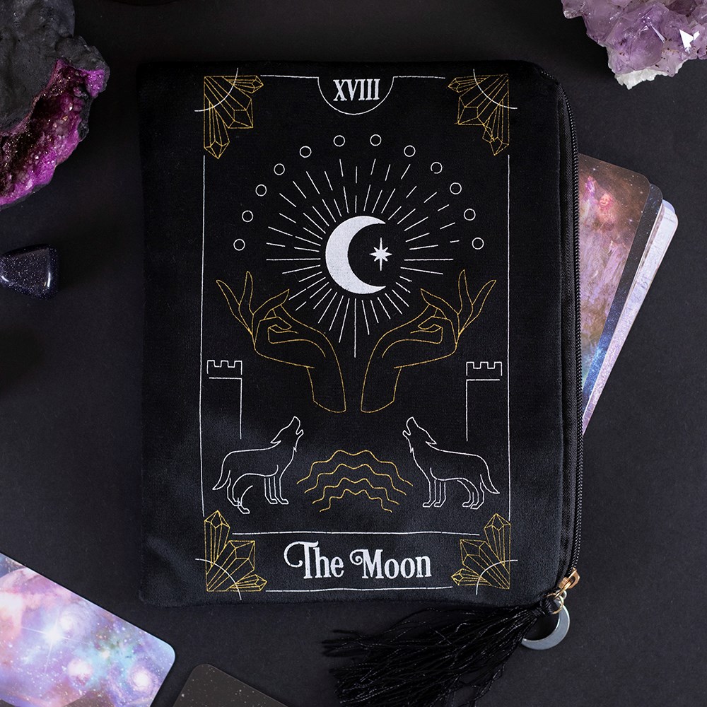 Užtraukiamas taro kortų maišelis "The Moon"