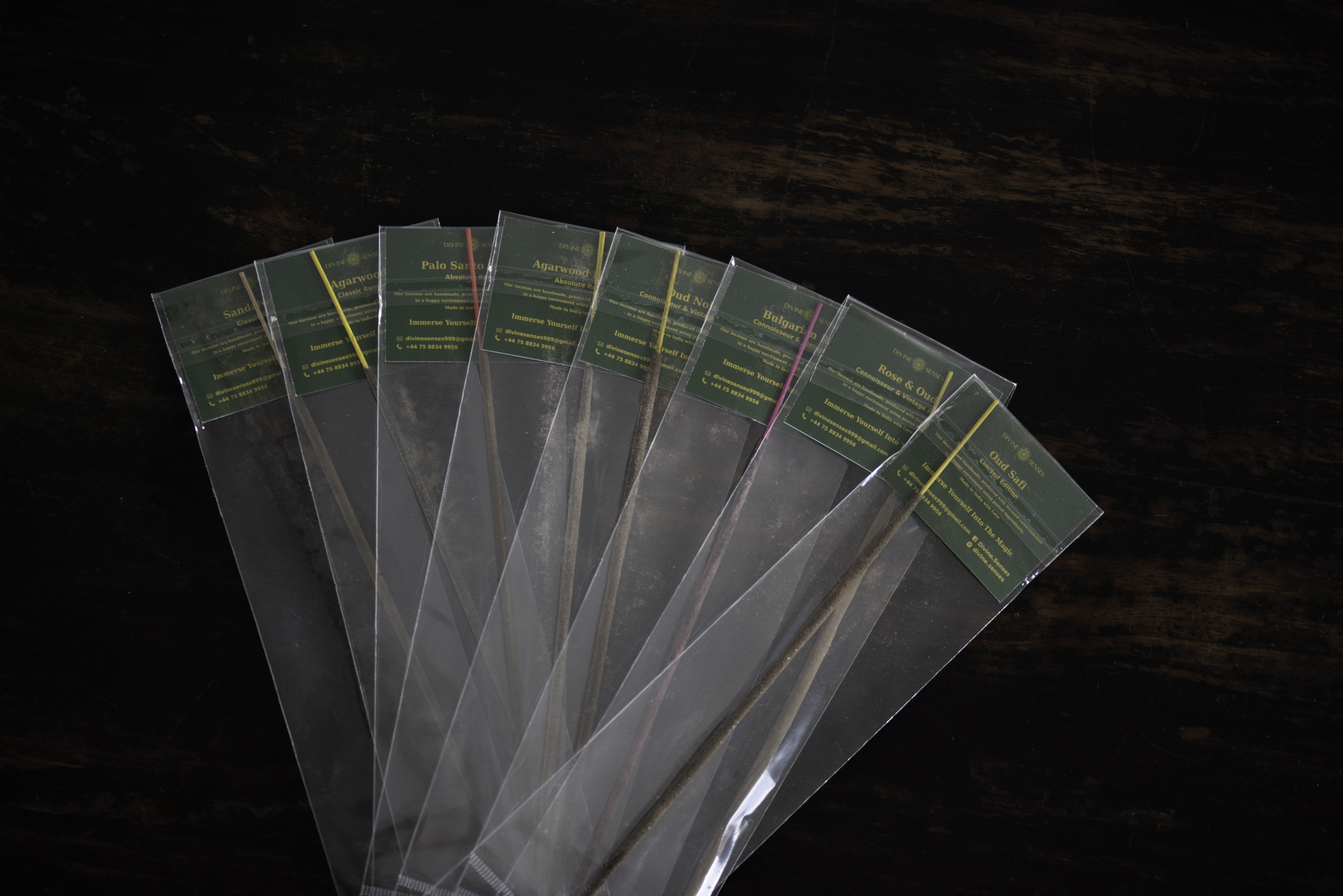 Nišinių smilkalų mėginukų rinkinys, 14vnt.