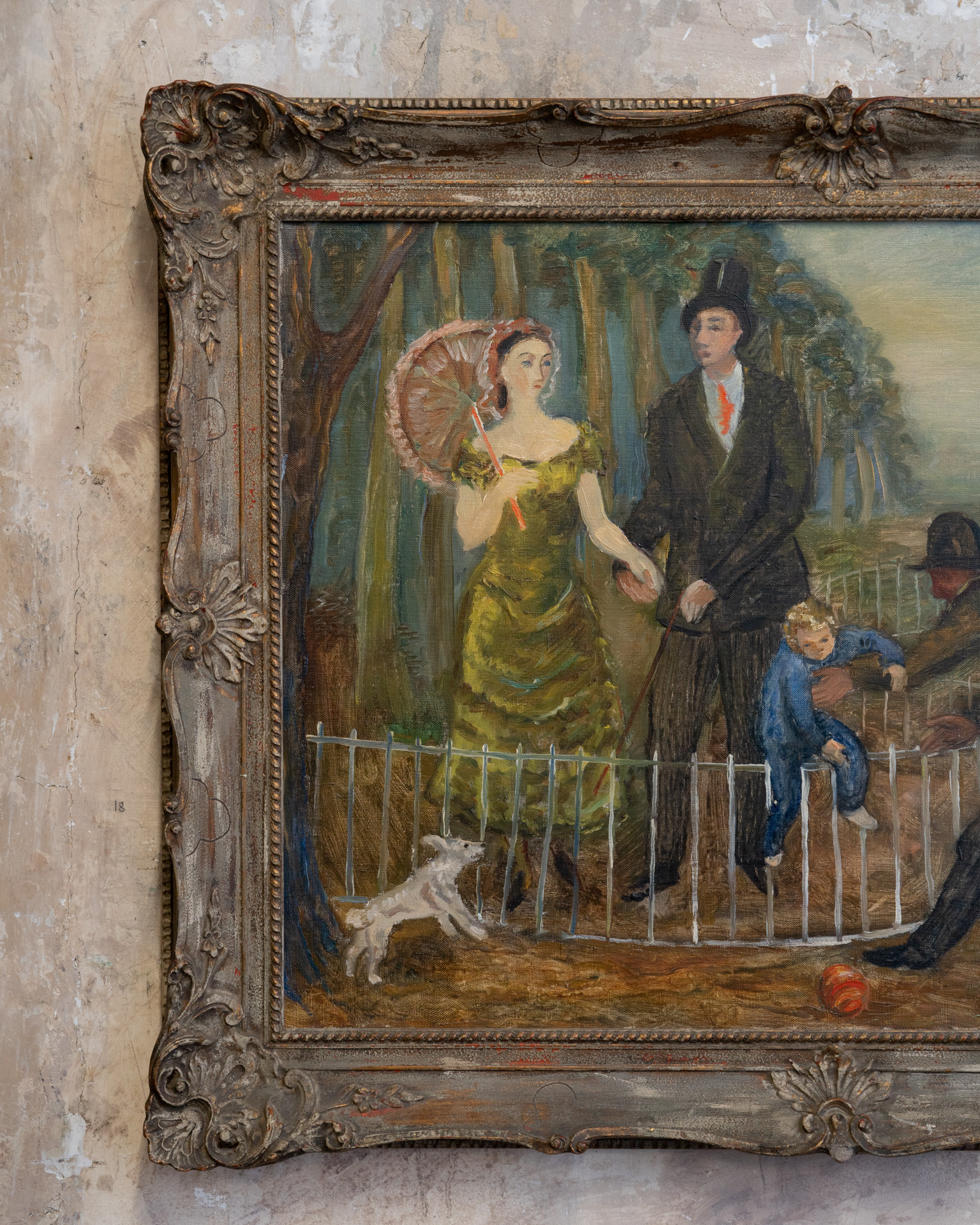 R. Meerbergen, Scene by Fence, 1944