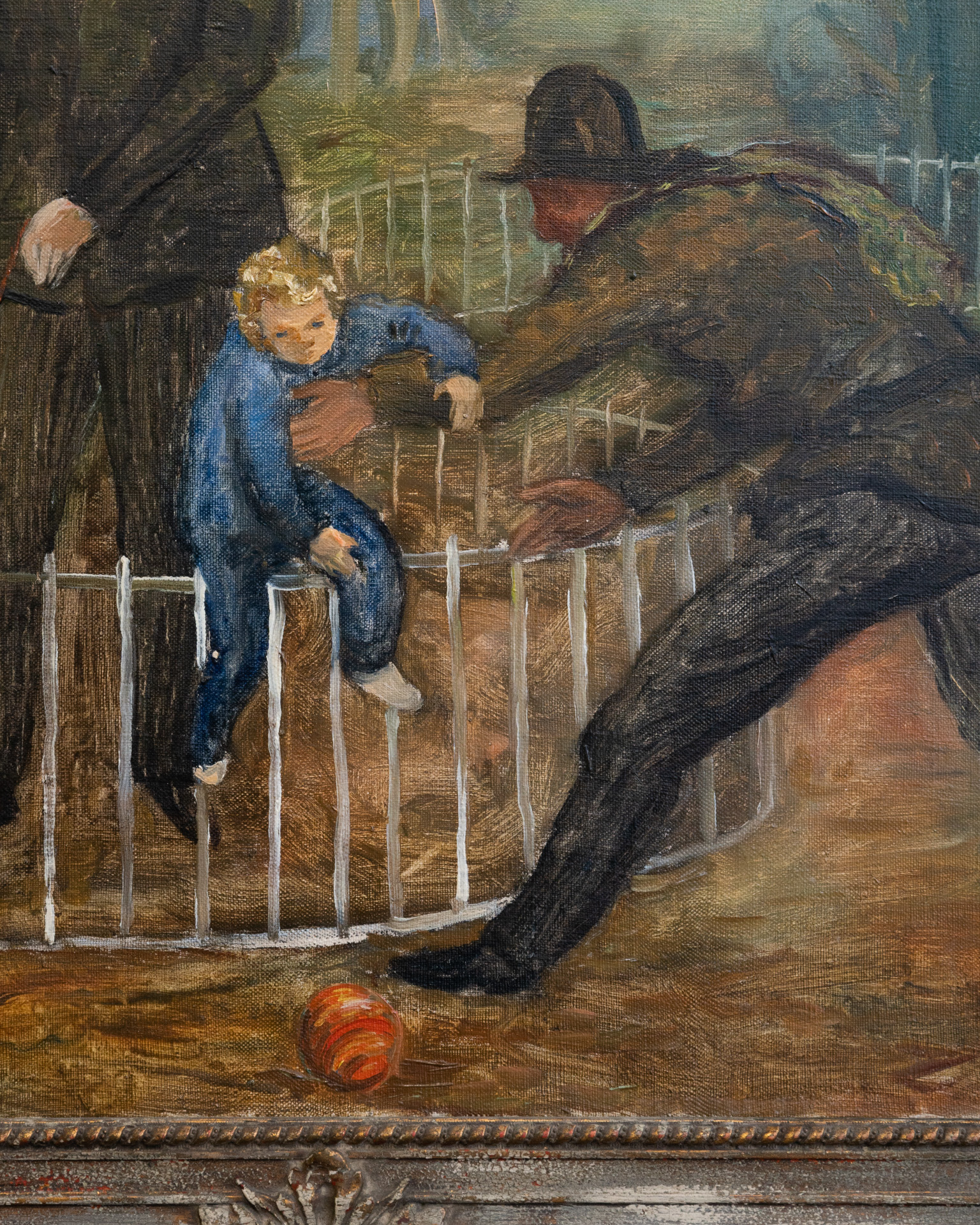 R. Meerbergen, Scene by Fence, 1944