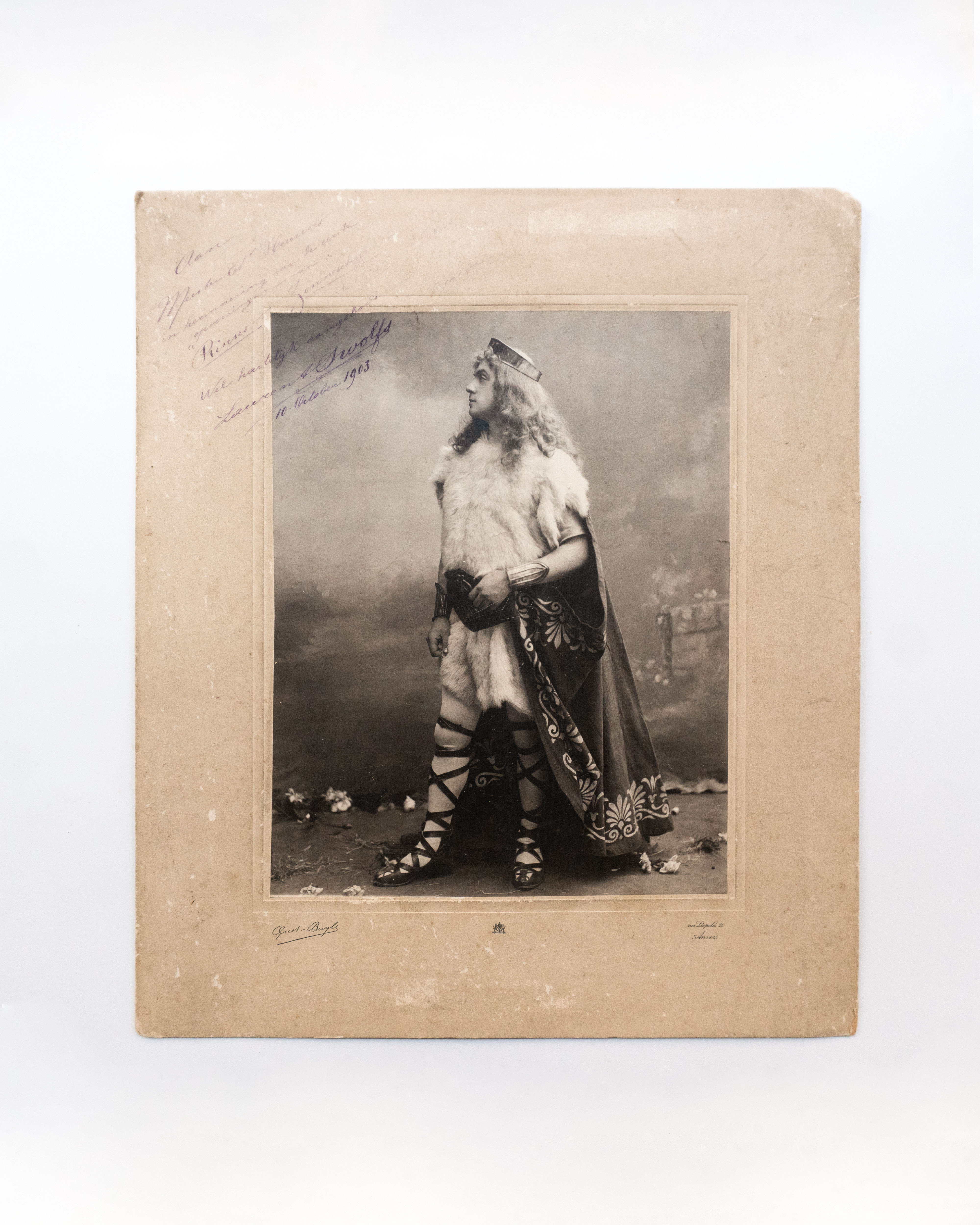 Signed Portrait Of Laurent Swolfs 1903