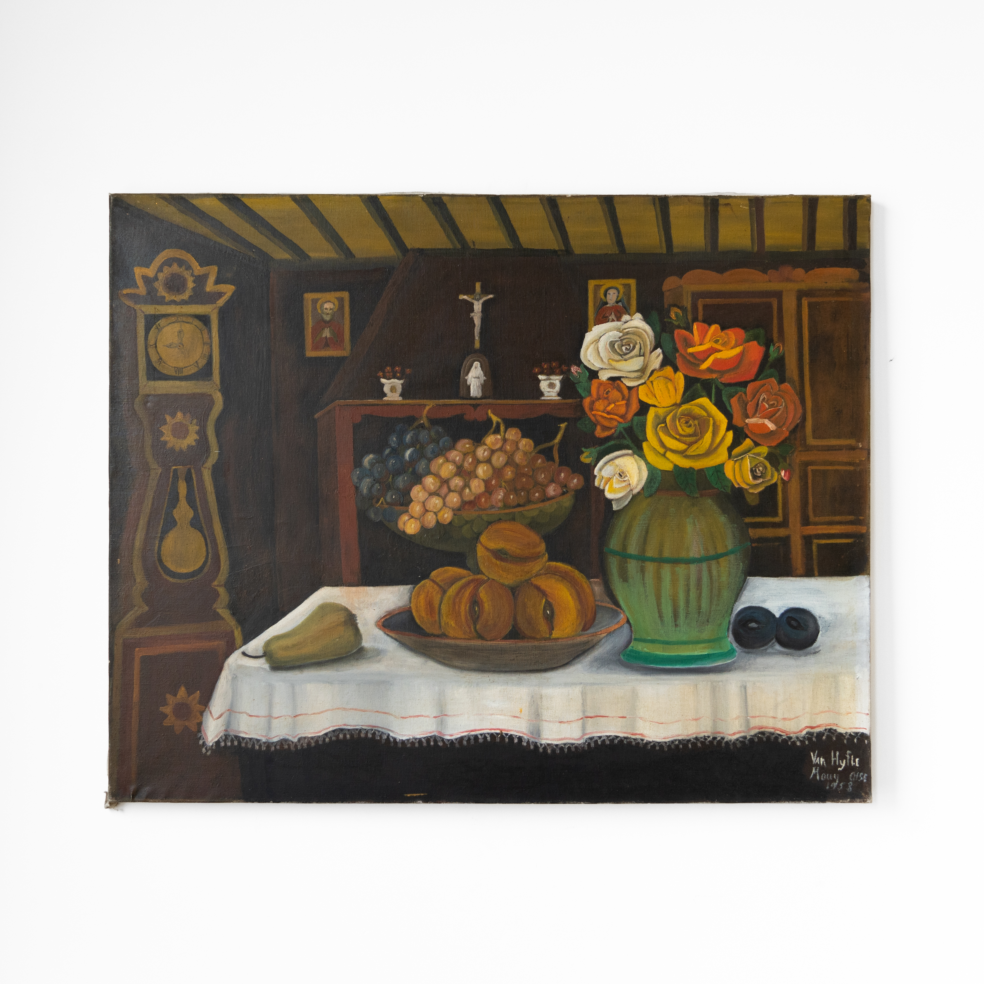 Camille Van Hyfte, ‘Nature morte au bouquet de roses’, 1958