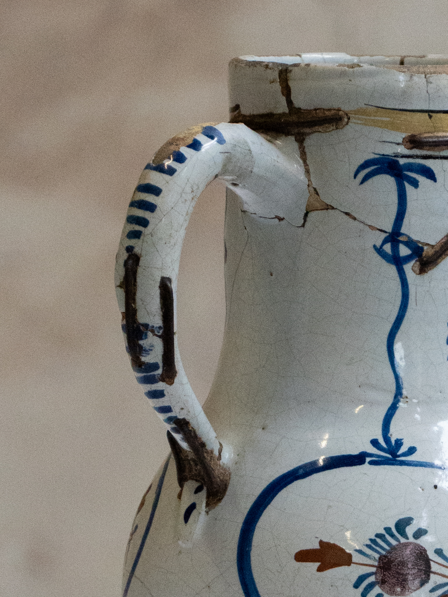 Mended Delft Jug