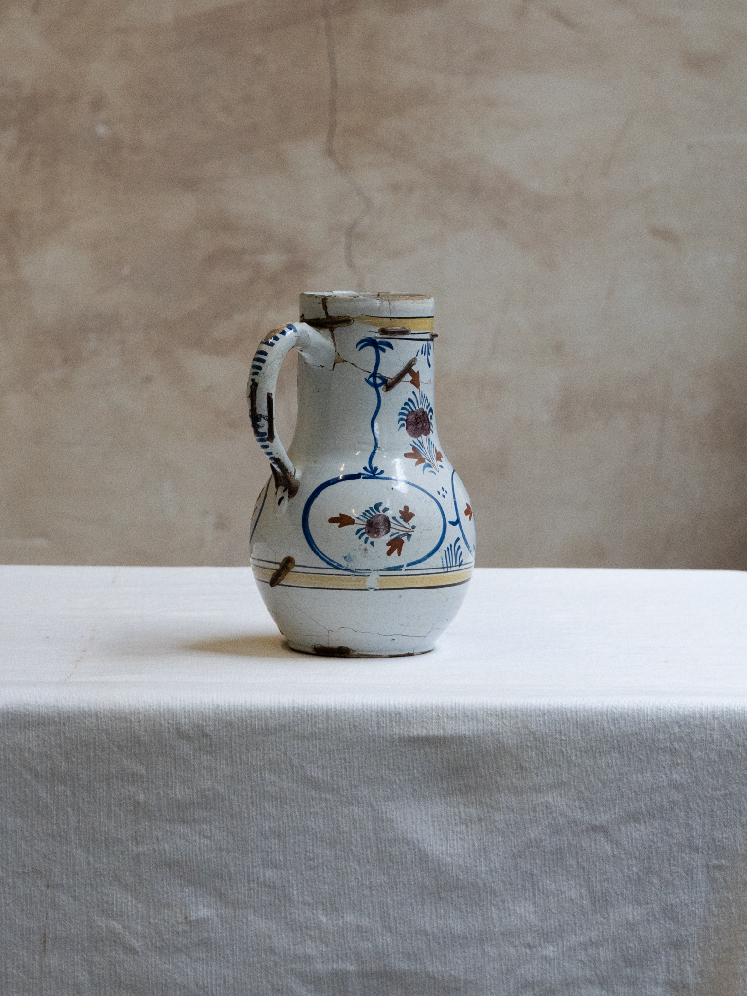 Mended Delft Jug