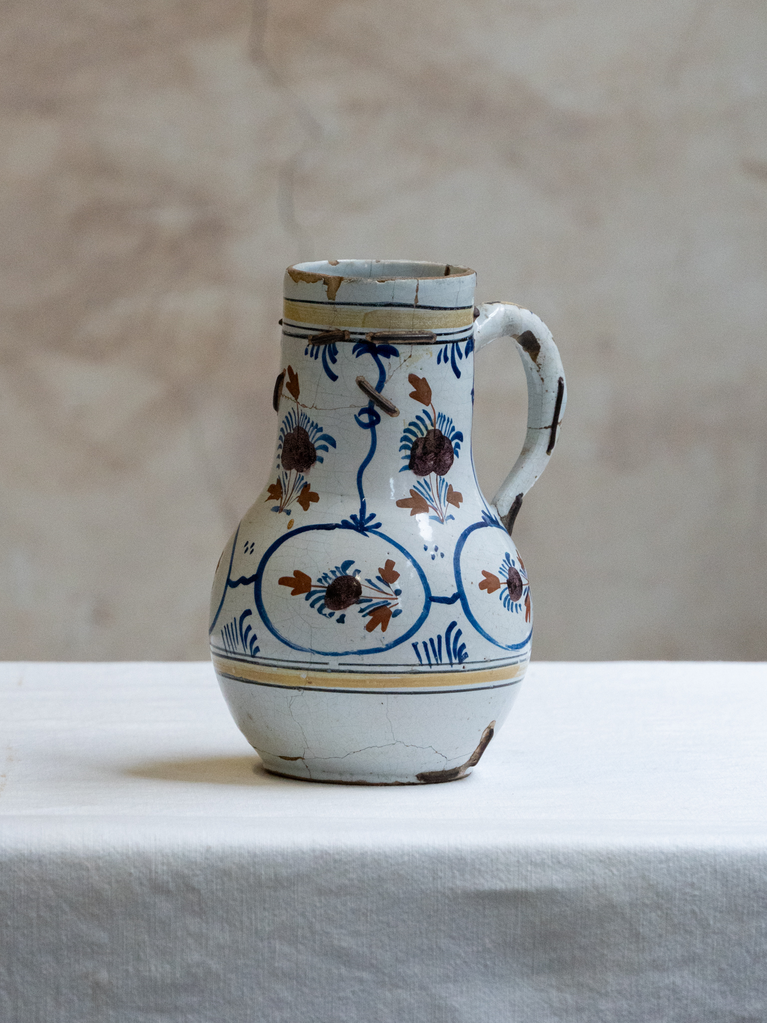 Mended Delft Jug