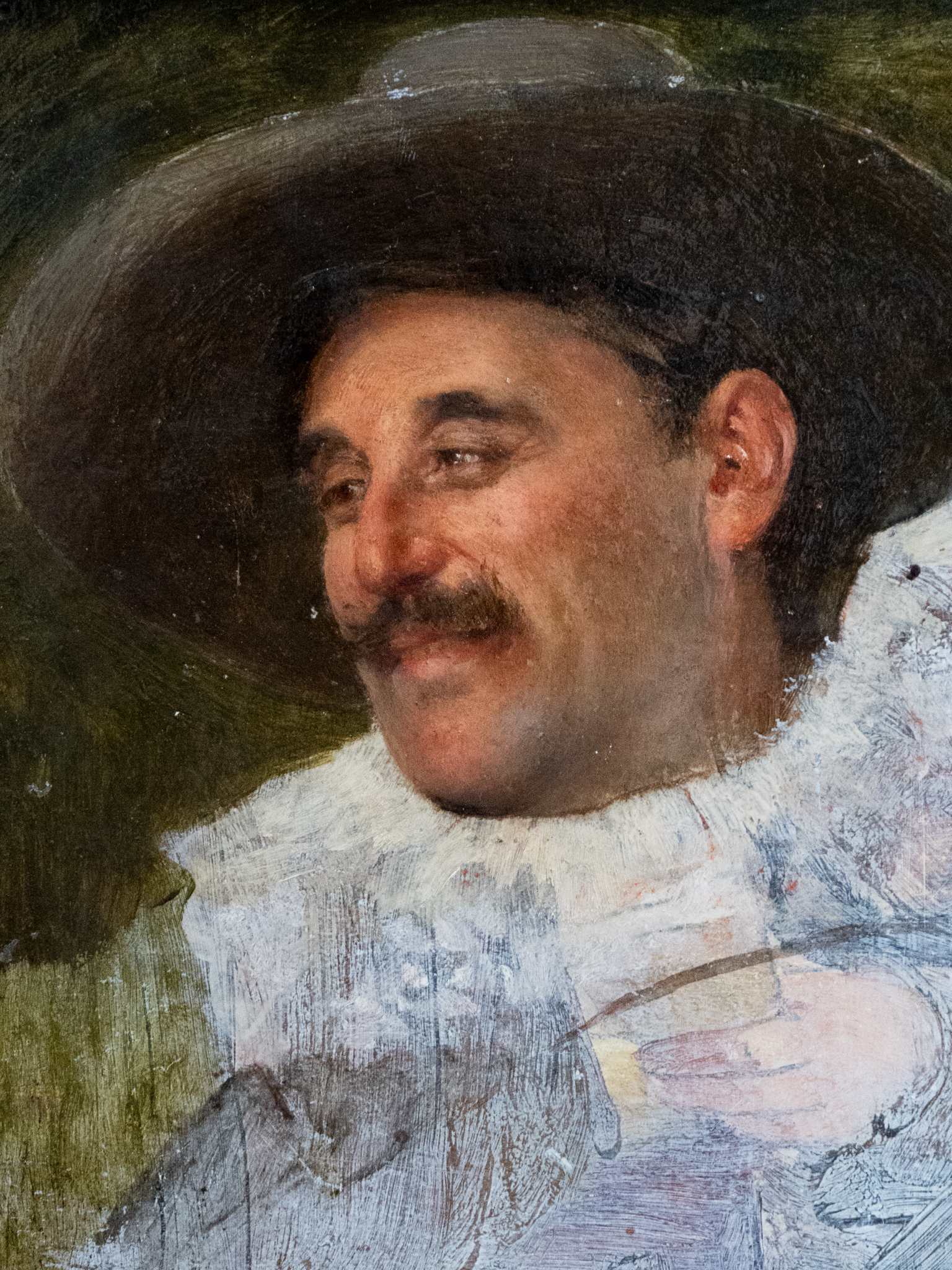 Oil Sketch Hatted Man