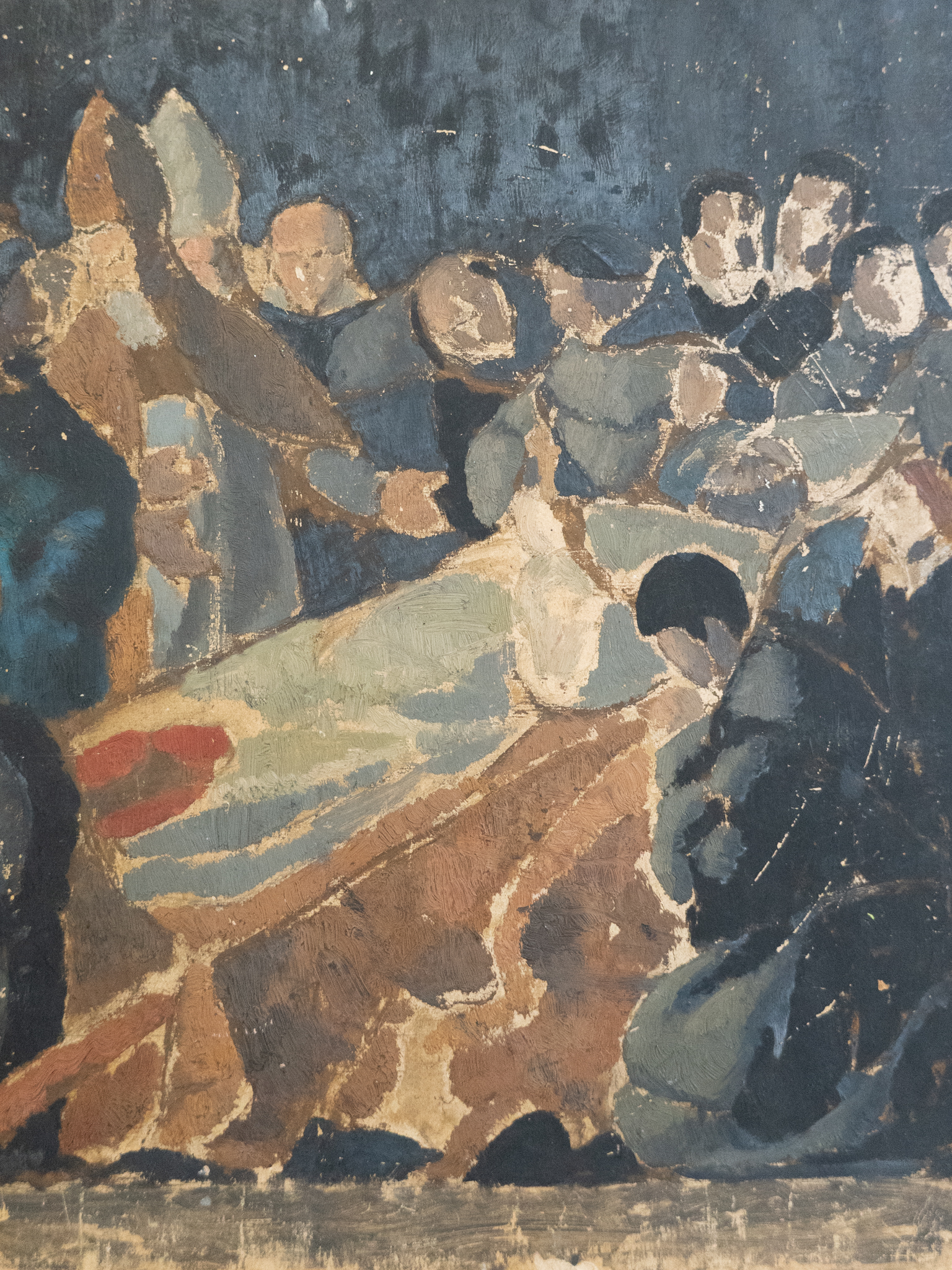 Anonymous, Death of a Cardinal, Oil on cardboard, circa 1900
