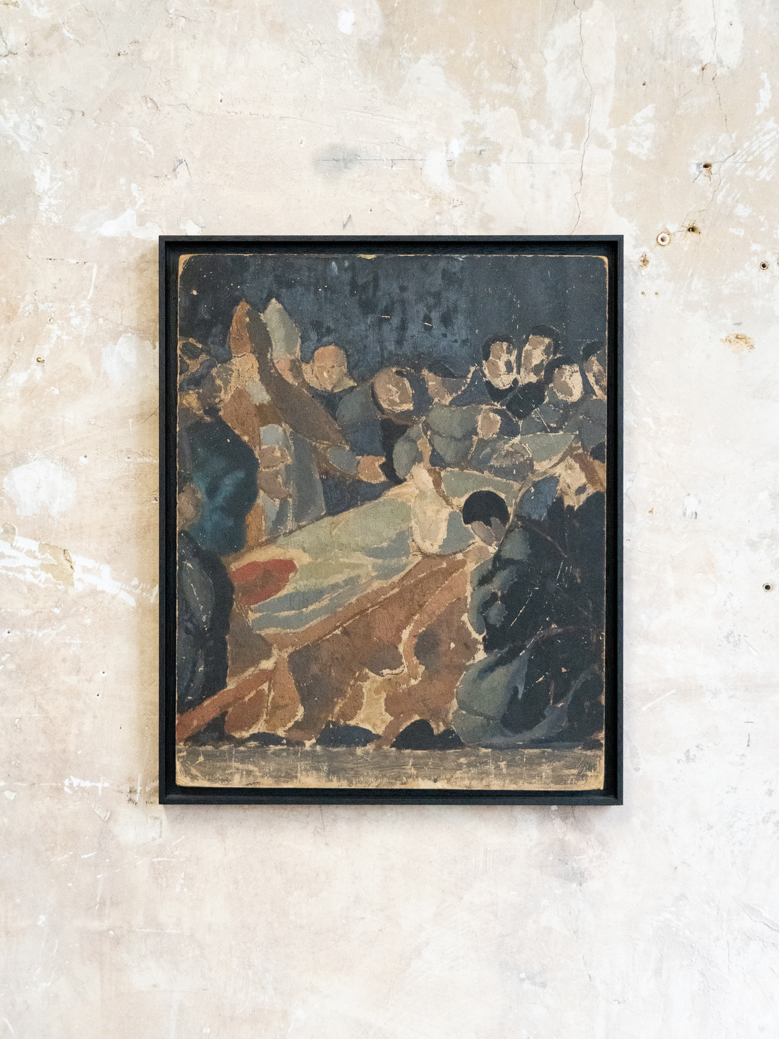 Anonymous, Death of a Cardinal, Oil on cardboard, circa 1900
