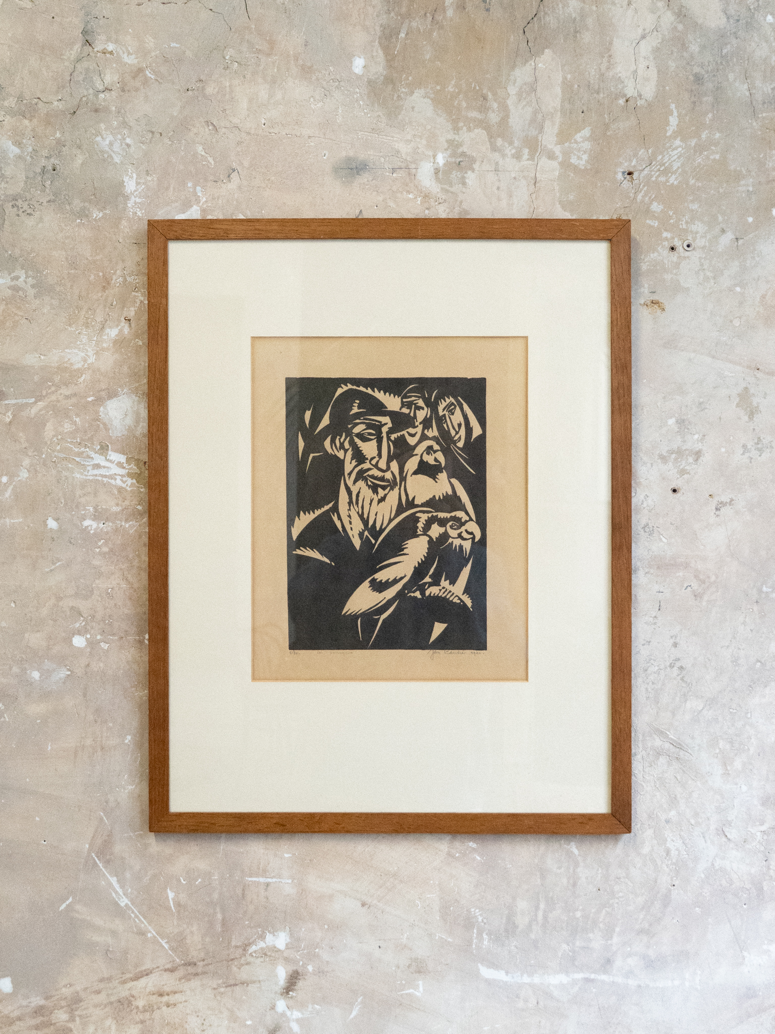 Jan-Frans Cantré, 'Les Perroquets', Woodcut, 1921
