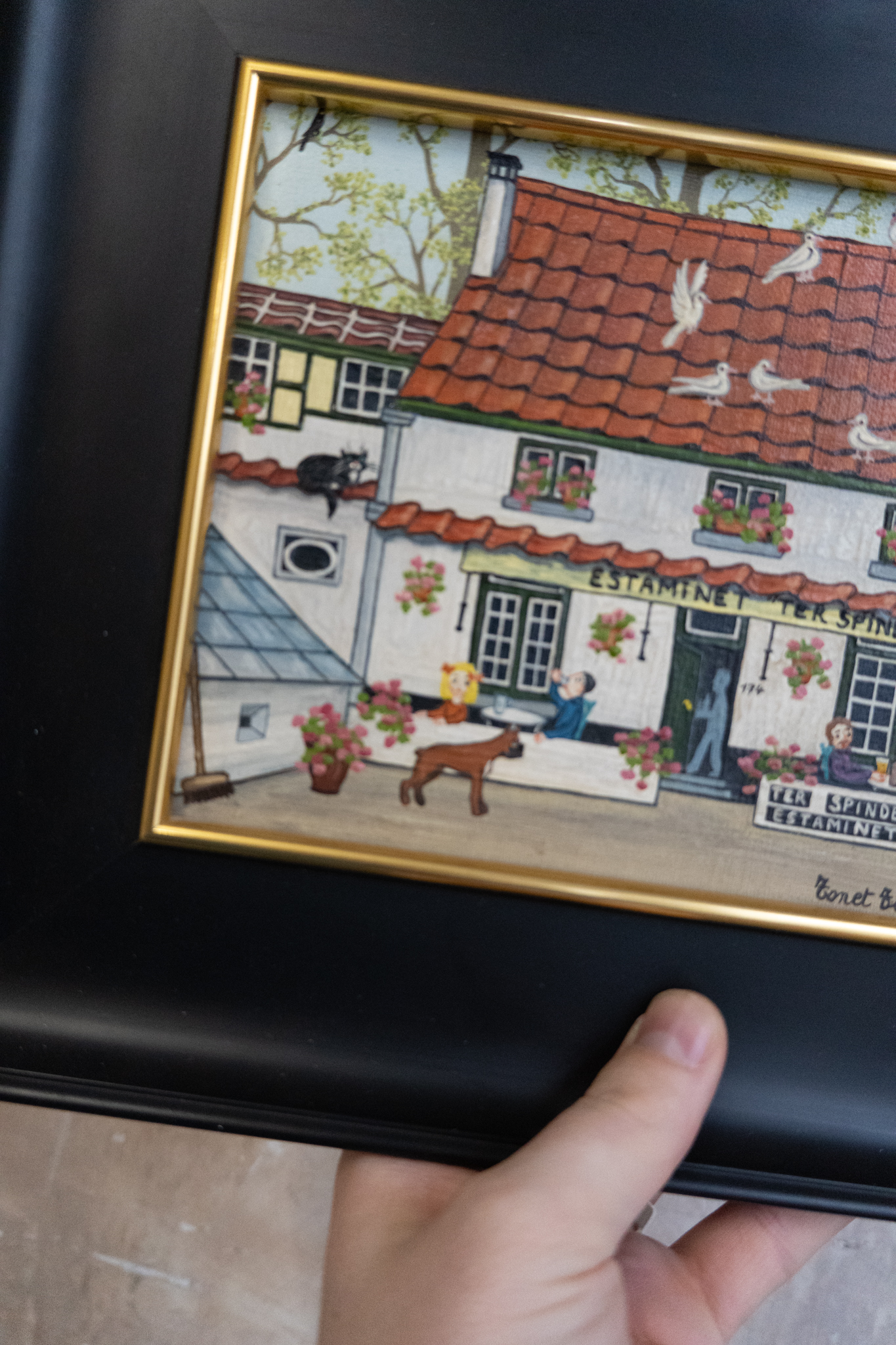 Tonet Timmermans, 'Estaminet Ter Spinde', Oil on canvas