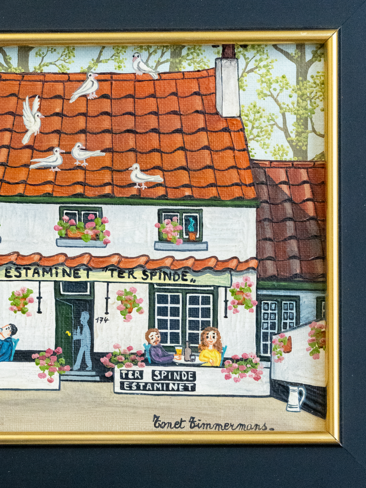 Tonet Timmermans, 'Estaminet Ter Spinde', Oil on canvas