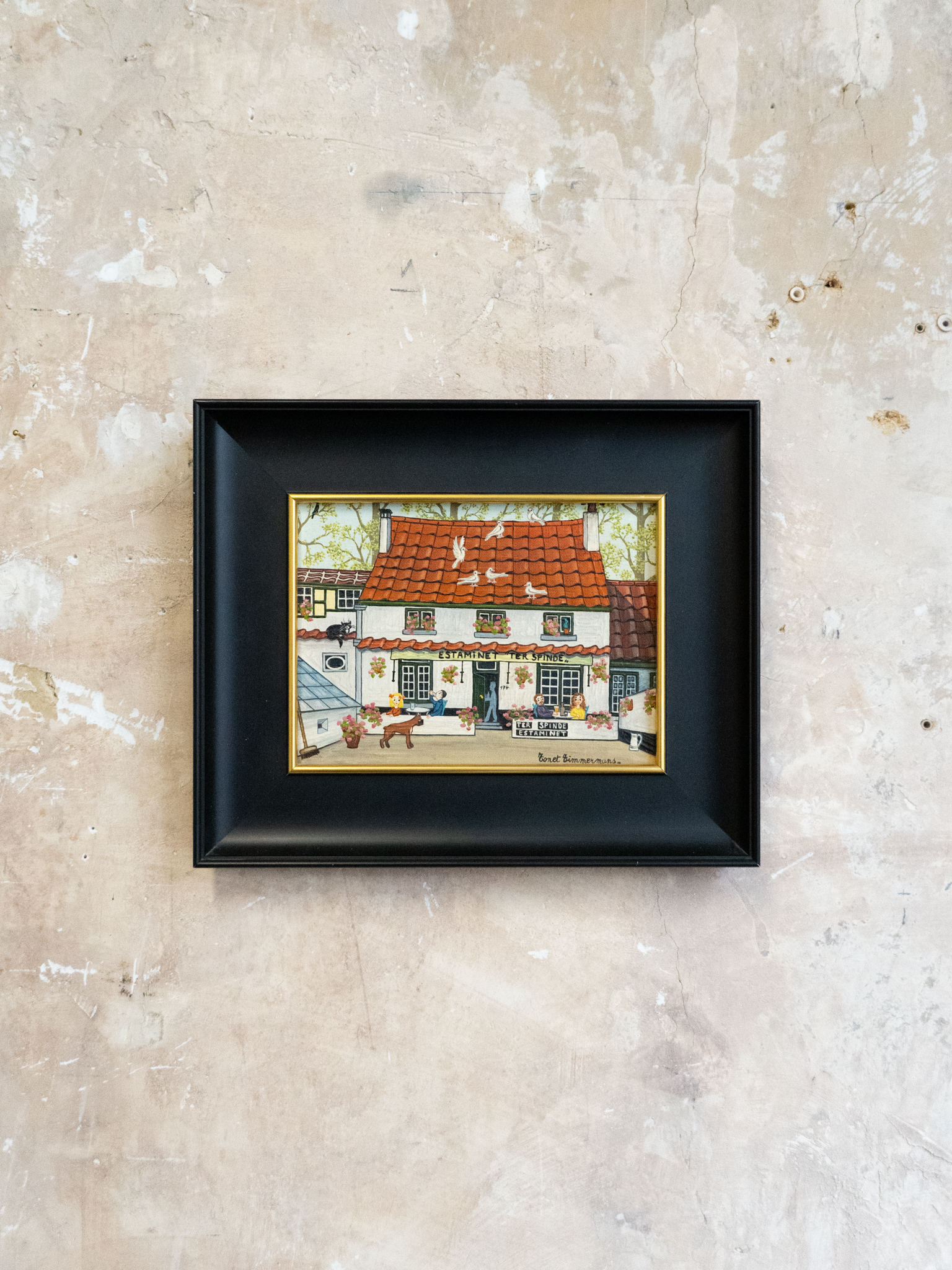 Tonet Timmermans, 'Estaminet Ter Spinde', Oil on canvas