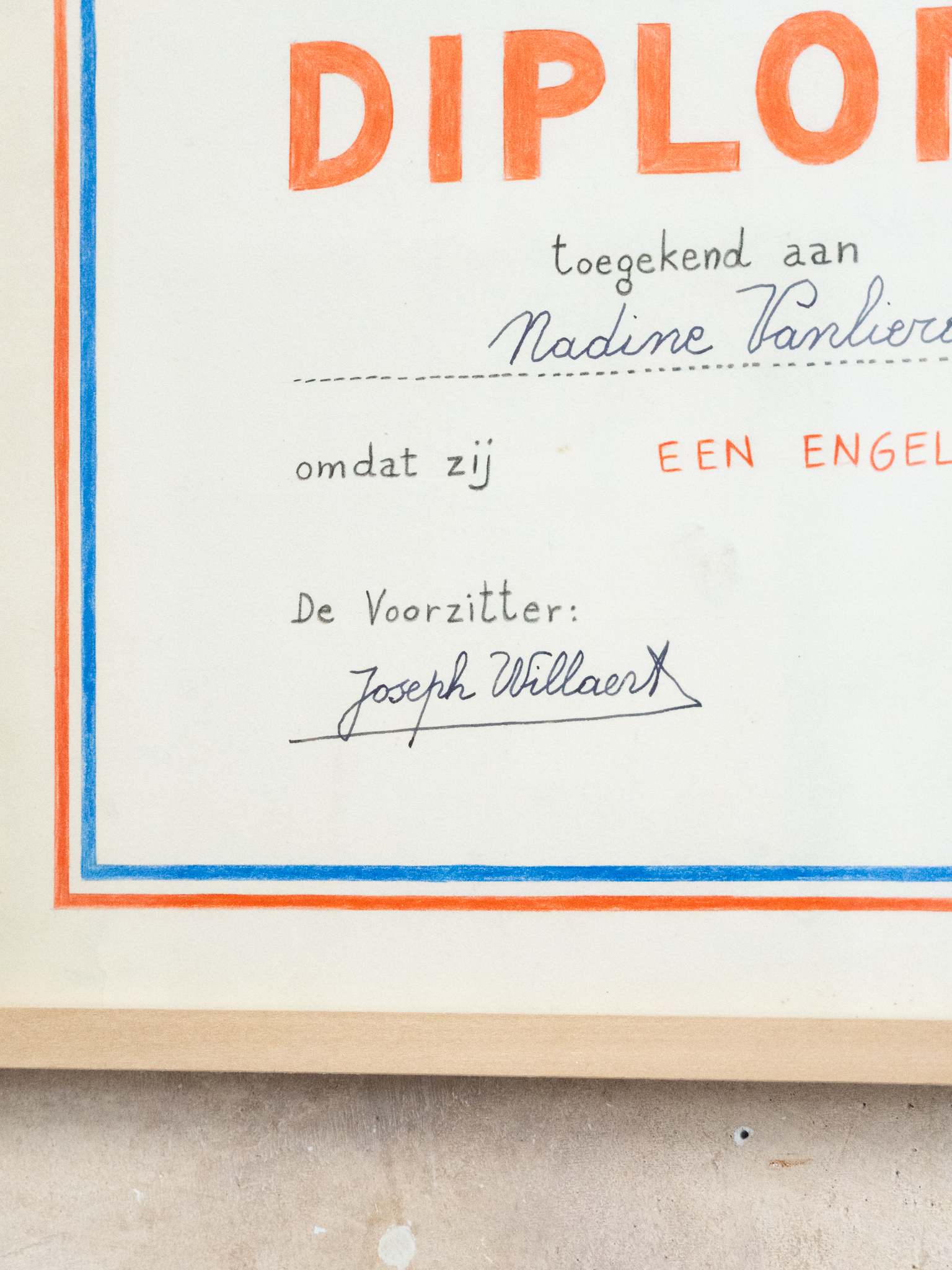 Joseph Willaert, 'Diploma', Coloured pencil on paper, 1973