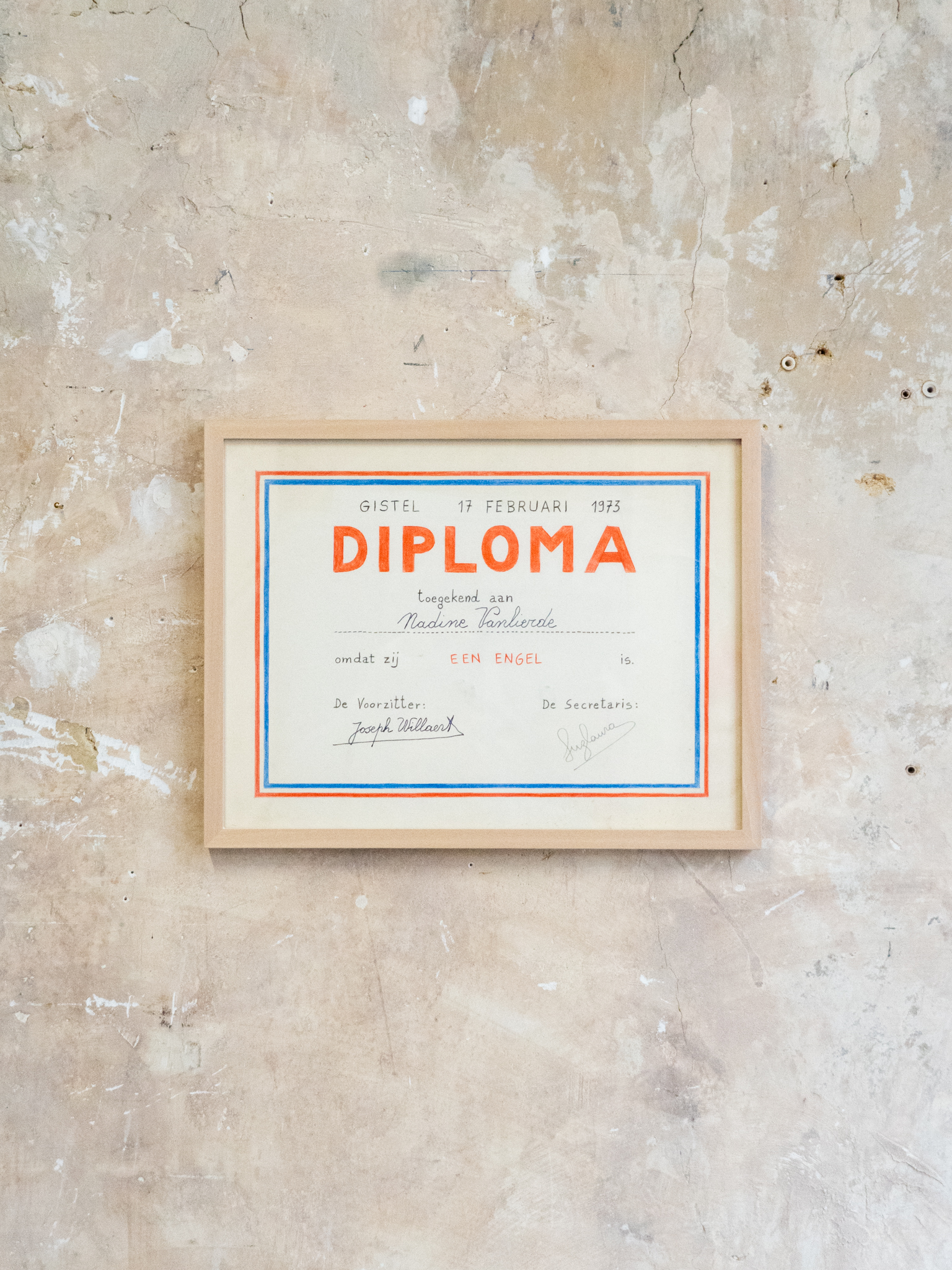 Joseph Willaert, 'Diploma', Coloured pencil on paper, 1973