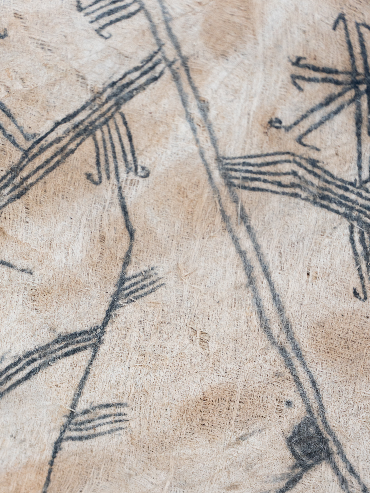 Bark-cloth Painting, Mbuti People, Ituri Rainforest