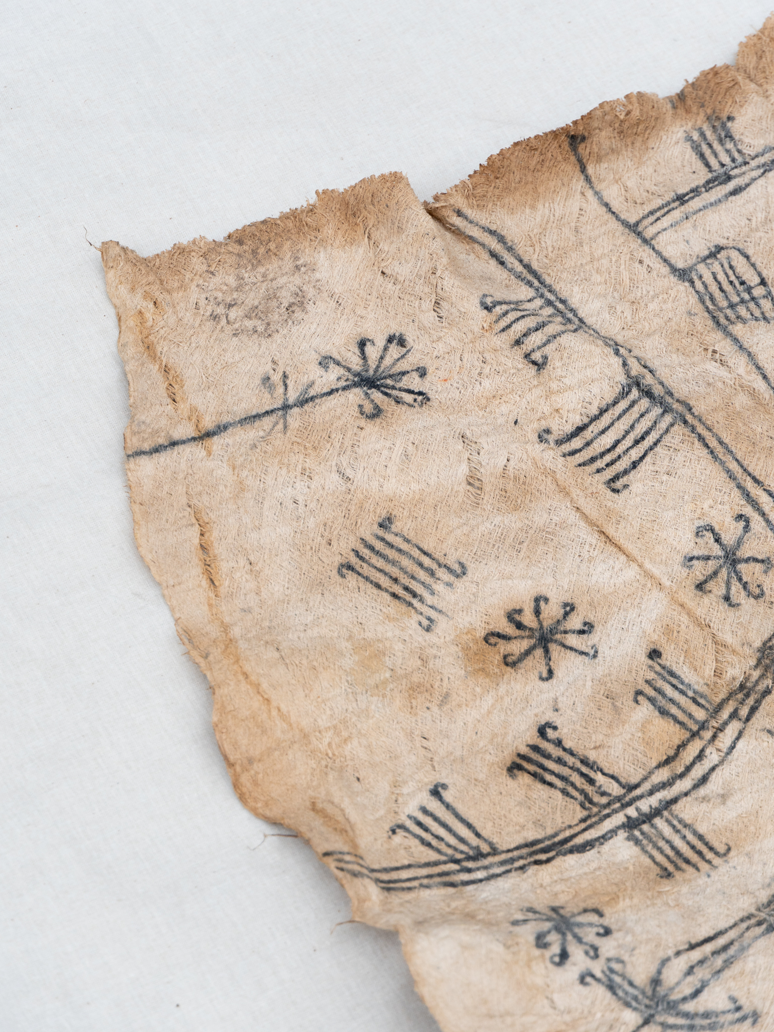 Bark-cloth Painting, Mbuti People, Ituri Rainforest