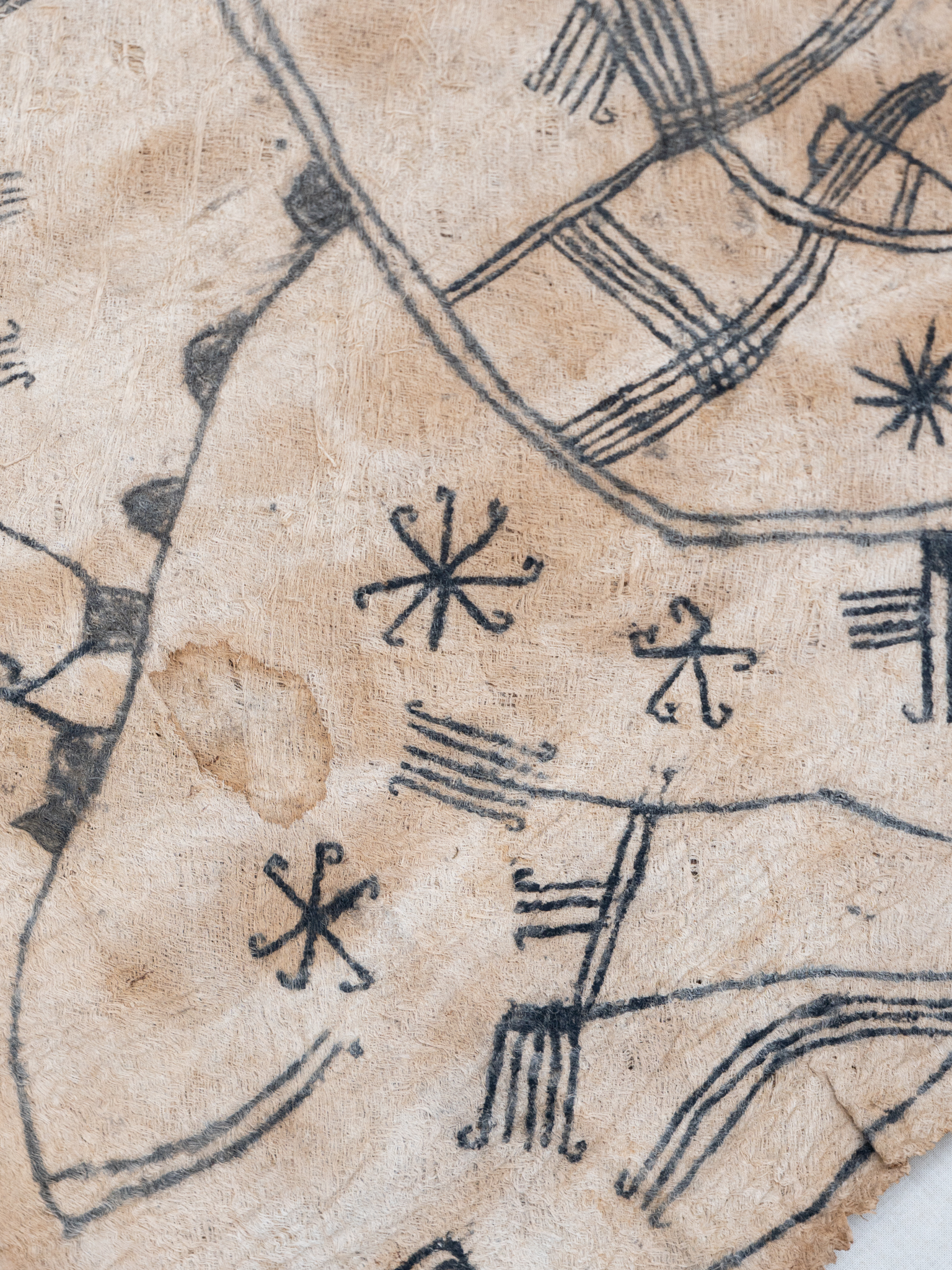 Bark-cloth Painting, Mbuti People, Ituri Rainforest