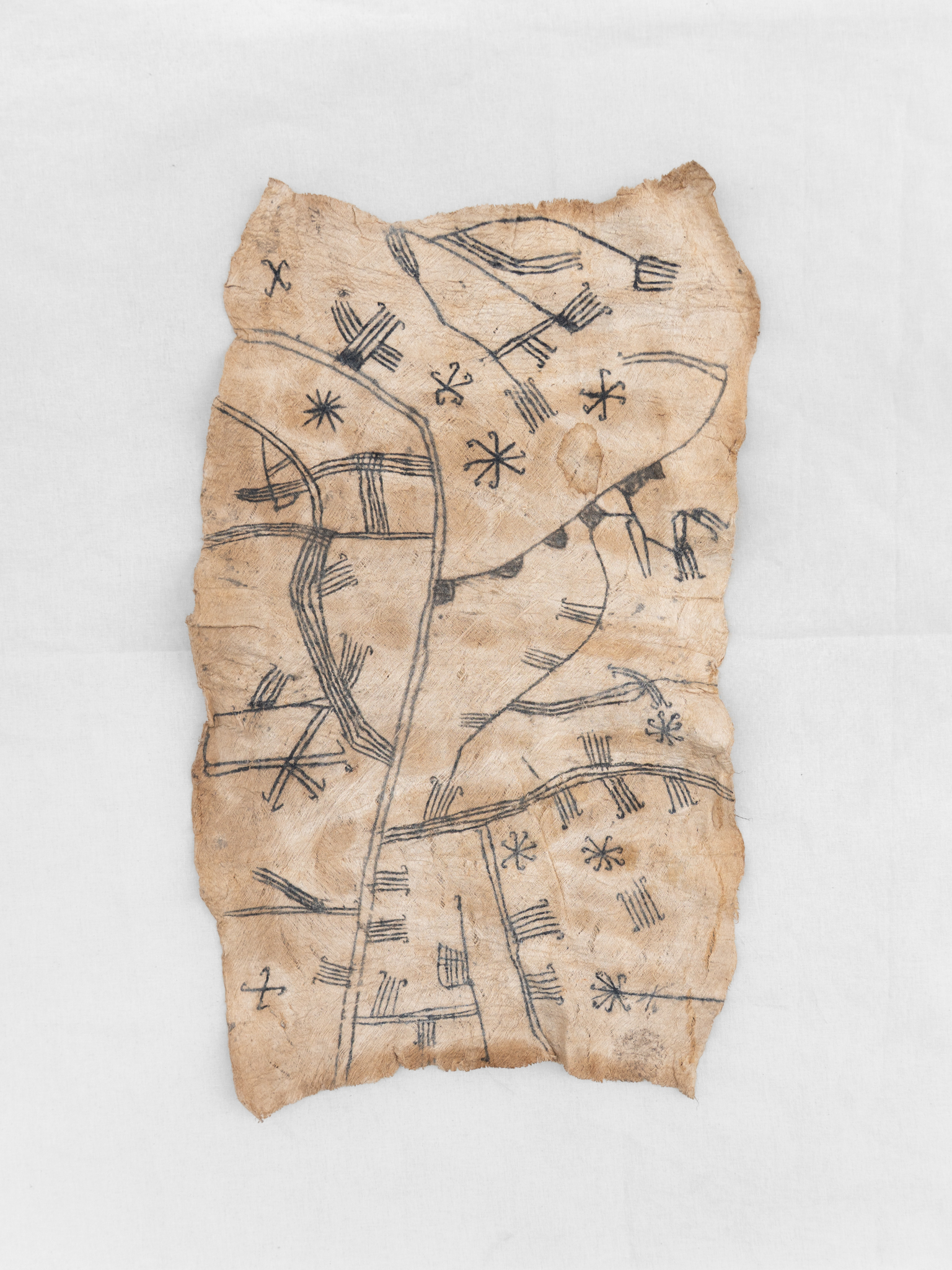 Bark-cloth Painting, Mbuti People, Ituri Rainforest